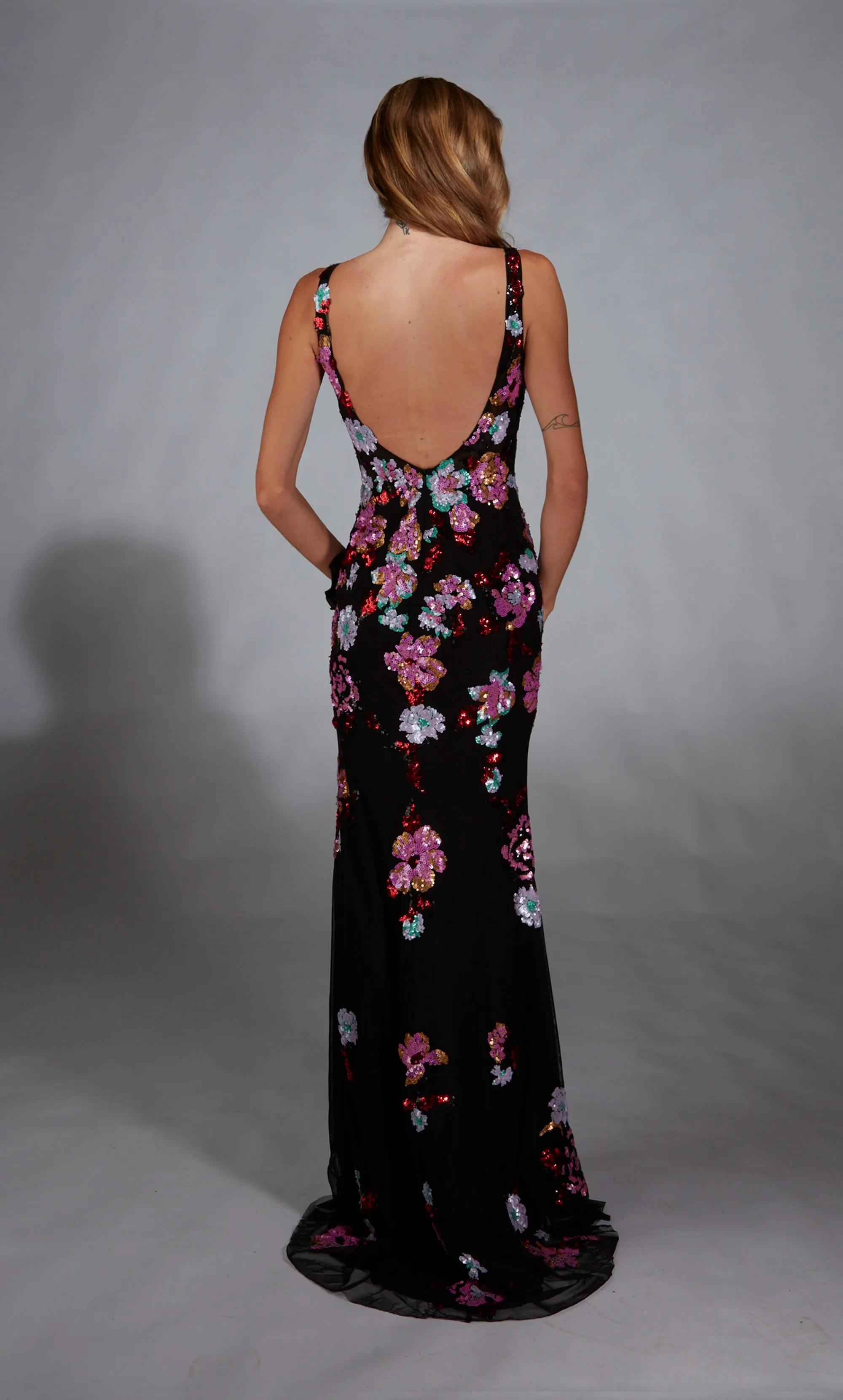 ALYCE Paris 61938 Alyce Long Plunging Slit Straight Dress sold by Alyce Paris product image thumbnail 2