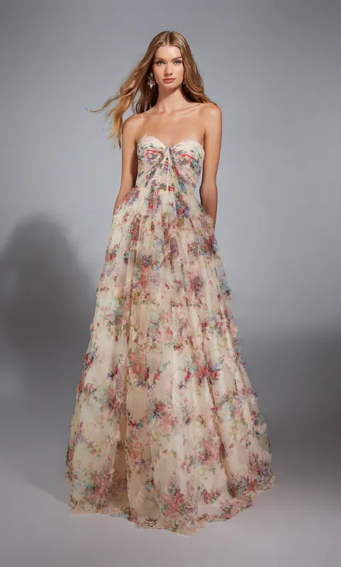 ALYCE Paris 61957 Alyce Long Strapless Corset Ballgown Dress sold by Alyce Paris