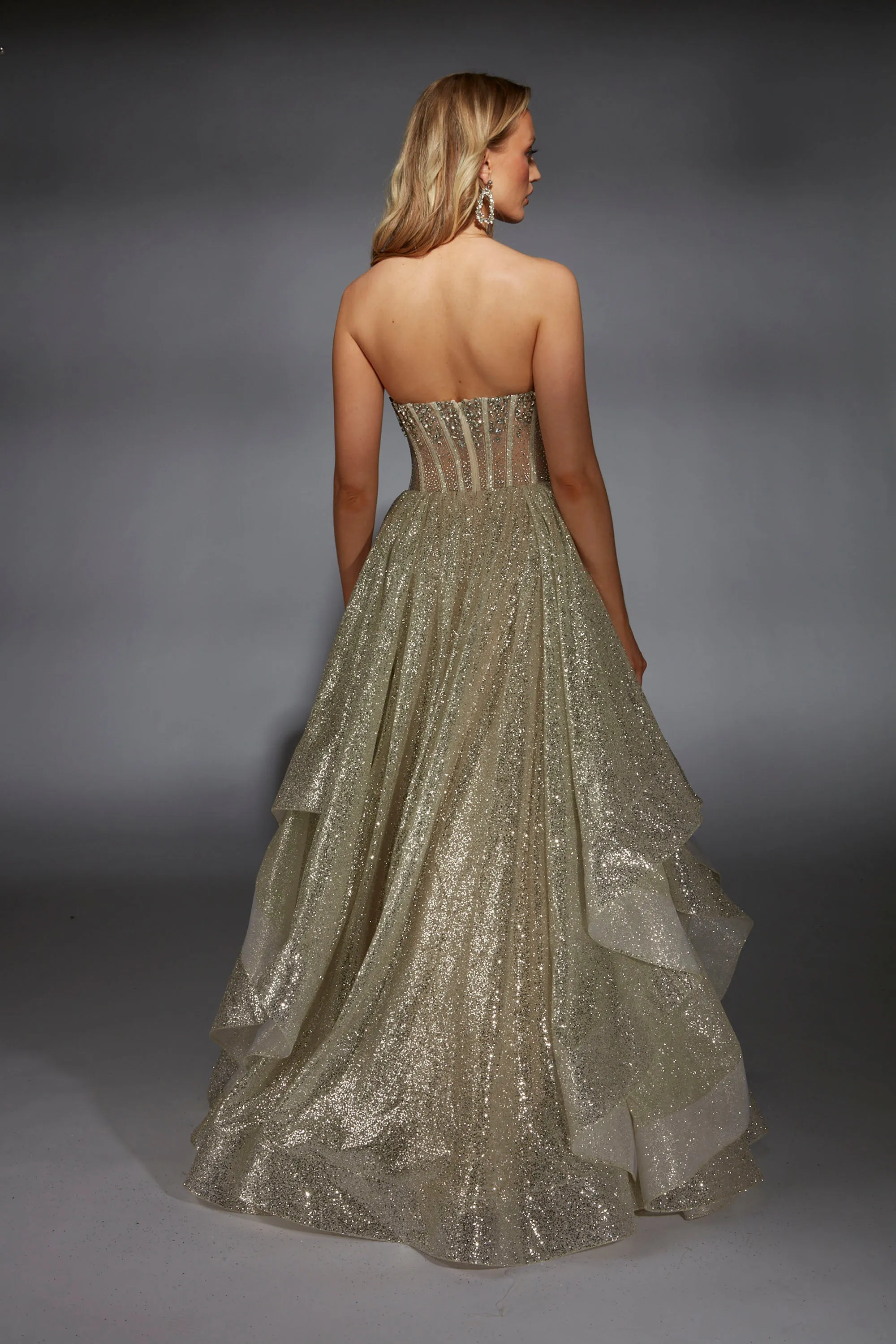 ALYCE Paris 61971 Alyce Long Strapless Corset Ballgown Dress sold by Alyce Paris product image thumbnail 2