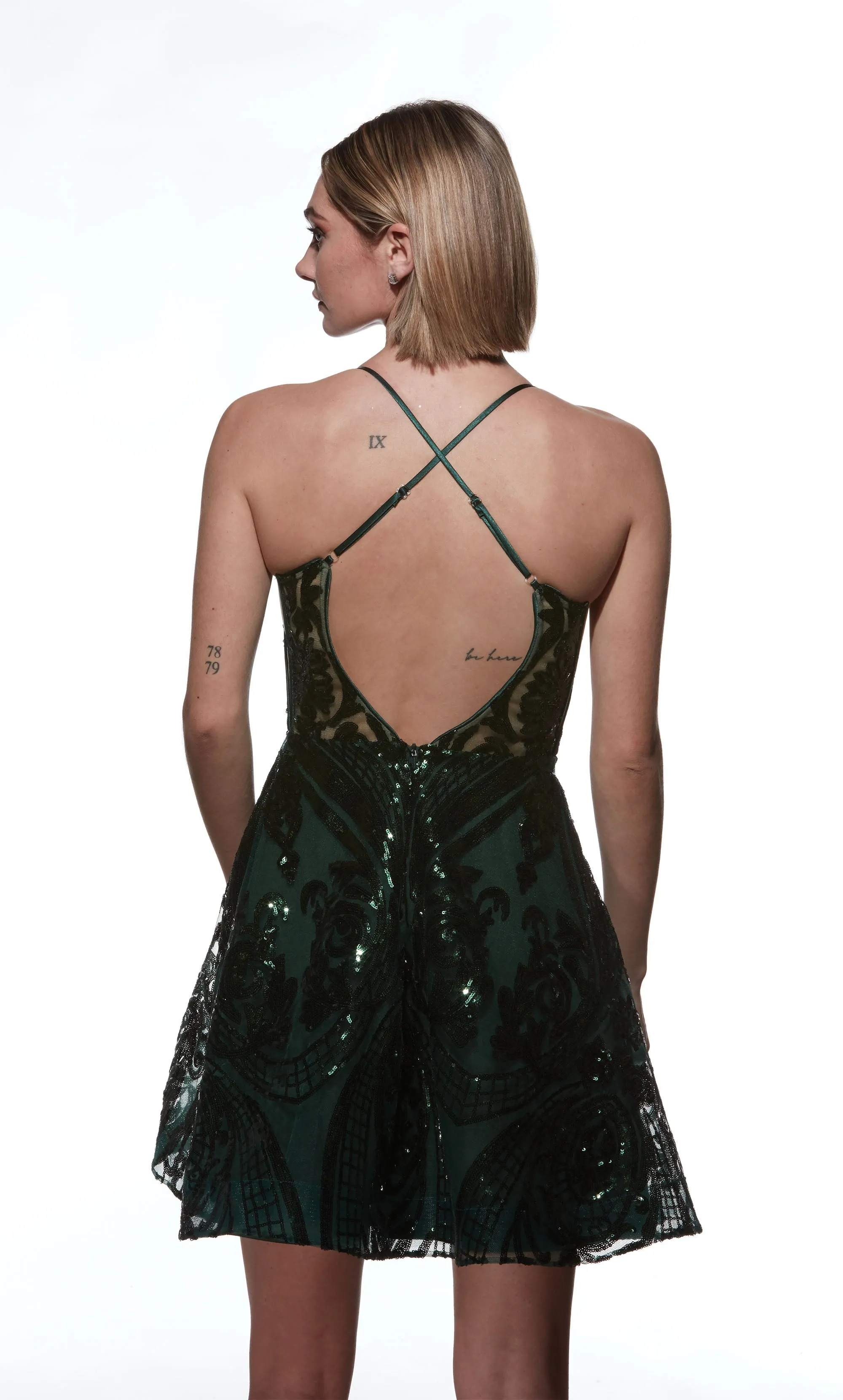 ALYCE Paris 3775 Party Plunging Elegant Fit N Flare Dress sold by Alyce Paris product image thumbnail 5