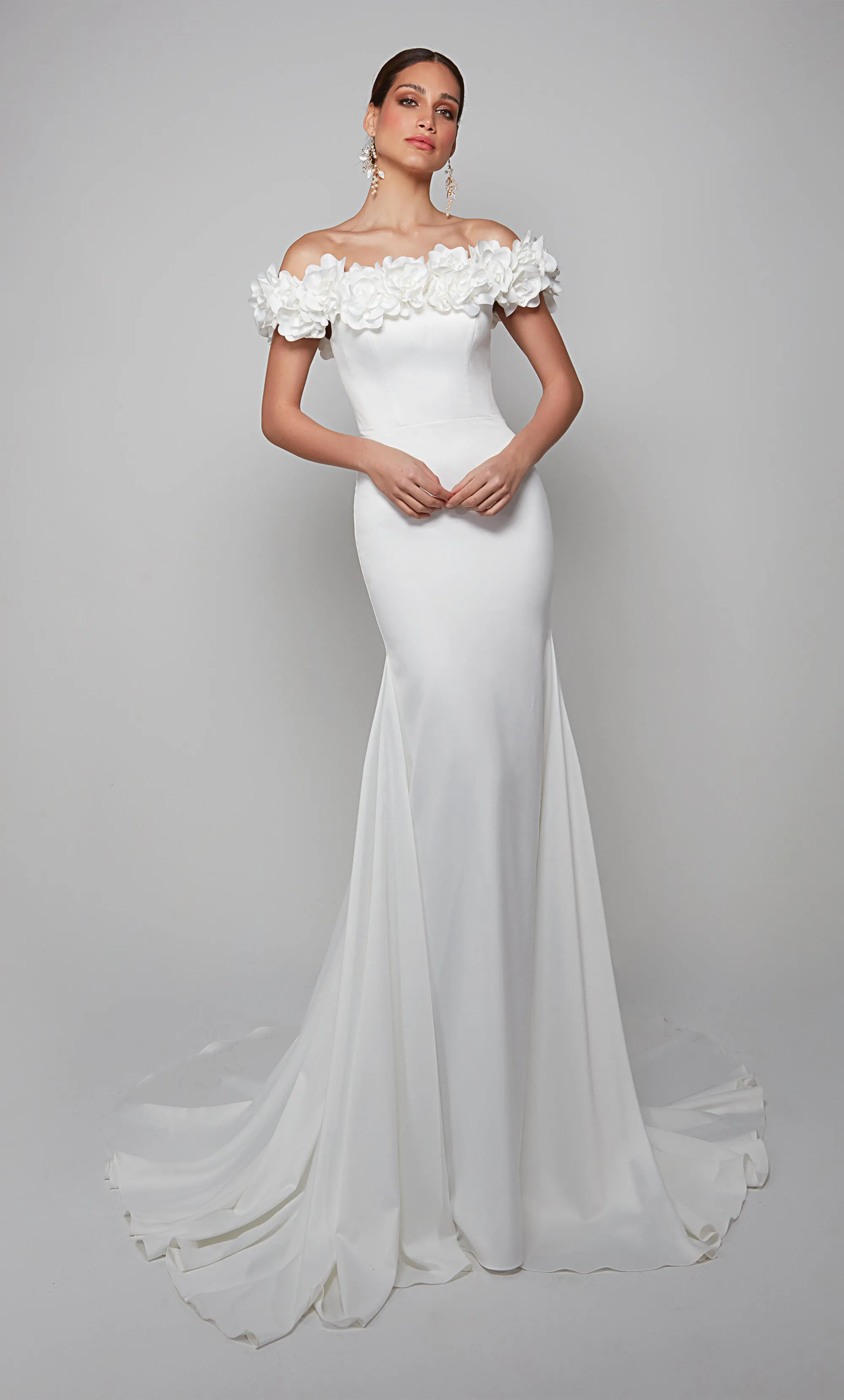 ALYCE Paris 7061 Bridal Off The Shoulder Neckline Train Mermaid Dress sold by Alyce Paris product image thumbnail 3