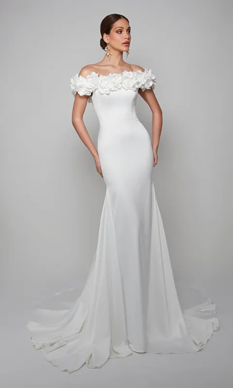 ALYCE Paris 7061 Bridal Off The Shoulder Neckline Train Mermaid Dress sold by Alyce Paris