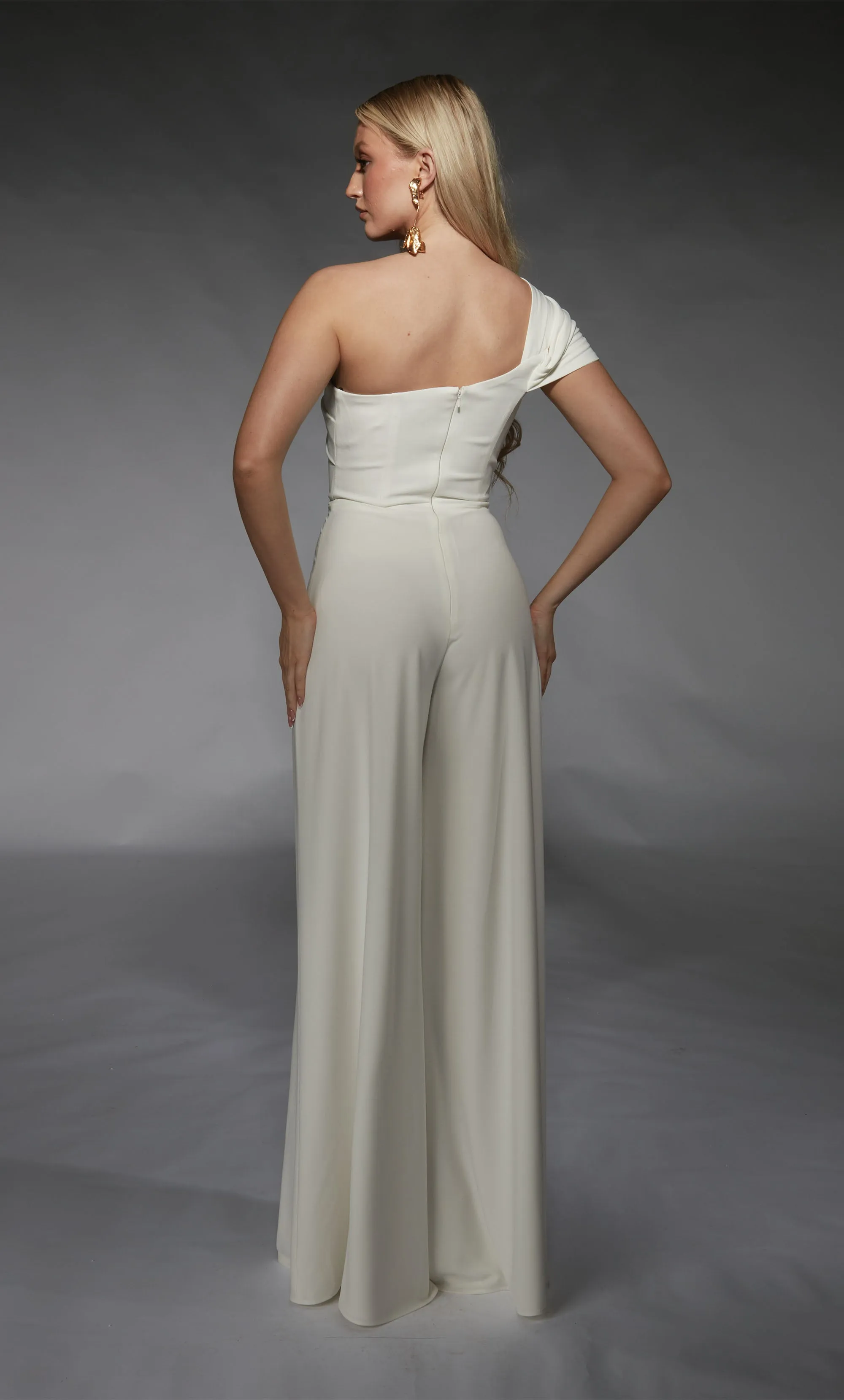 ALYCE Paris 70066 Bridal One Shoulder Neckline Elegant Jumpsuit Dress sold by Alyce Paris product image thumbnail 2