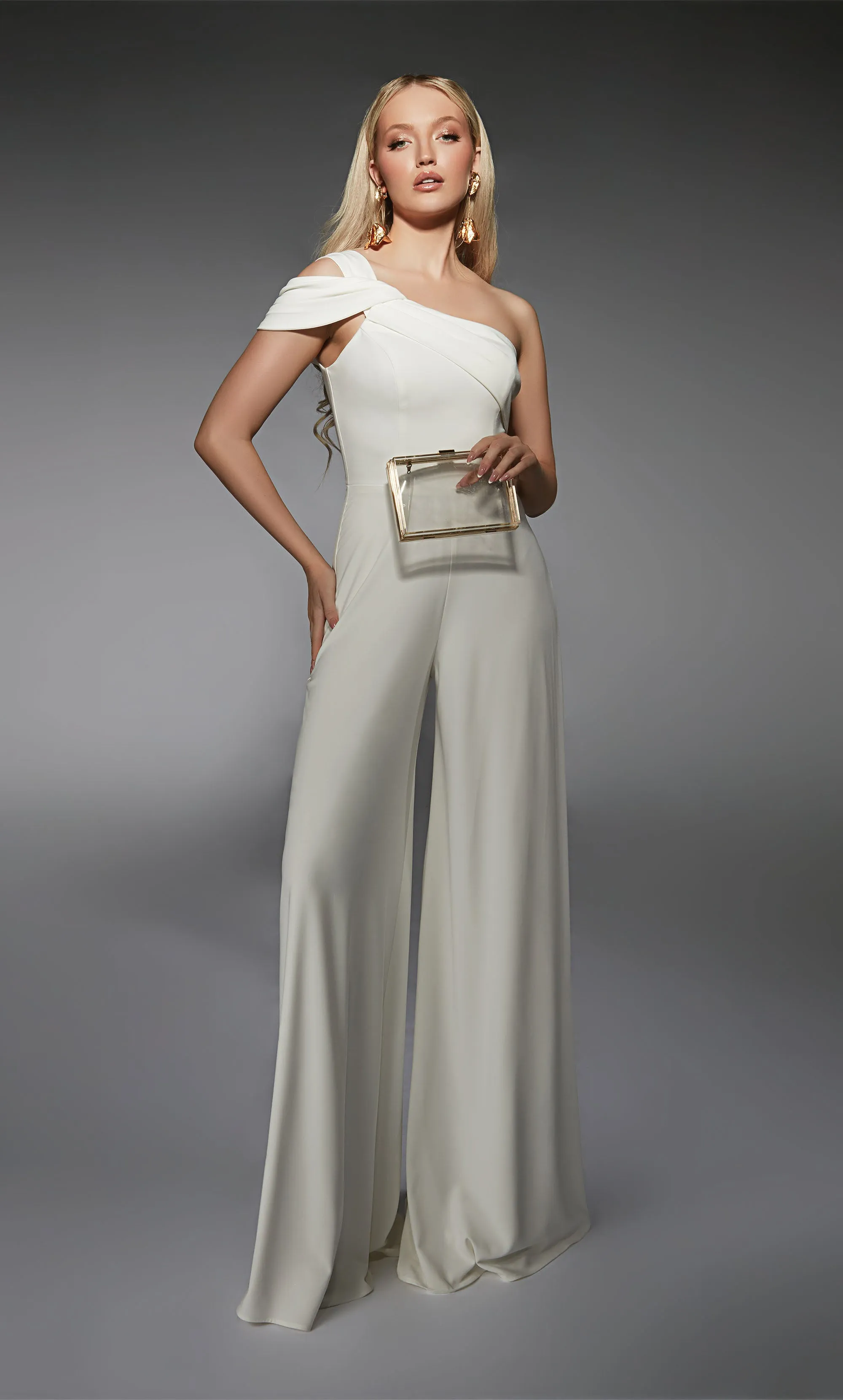 ALYCE Paris 70066 Bridal One Shoulder Neckline Elegant Jumpsuit Dress sold by Alyce Paris product image thumbnail 3