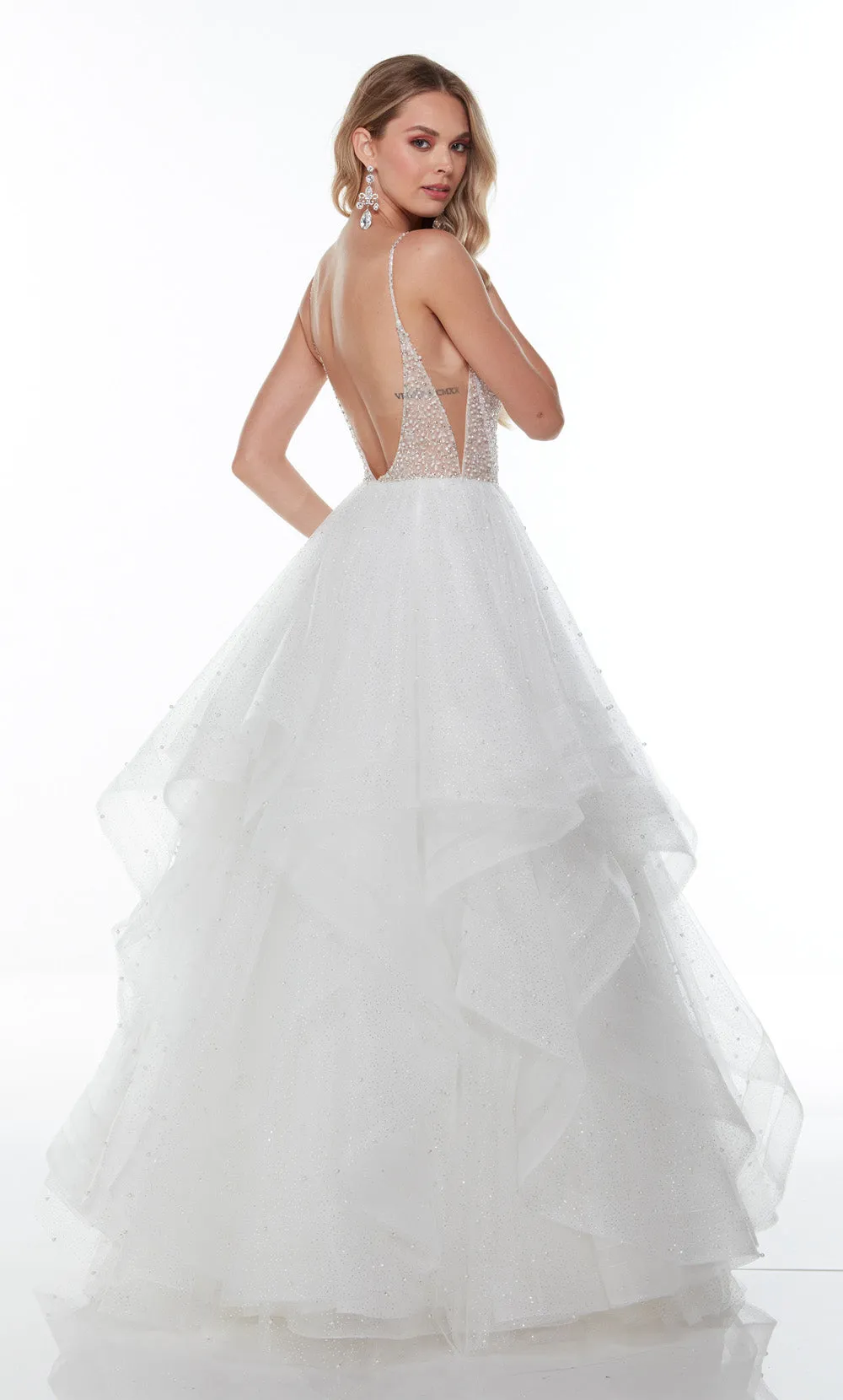 ALYCE Paris 61107 Alyce Long Plunging Ruffles Ballgown Dress sold by Alyce Paris product image thumbnail 5