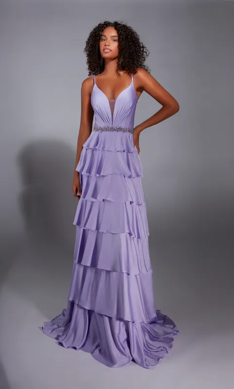 ALYCE Paris 1834 The Secret Dress - Long Plunging Waterfall A Line Dress sold by Alyce Paris