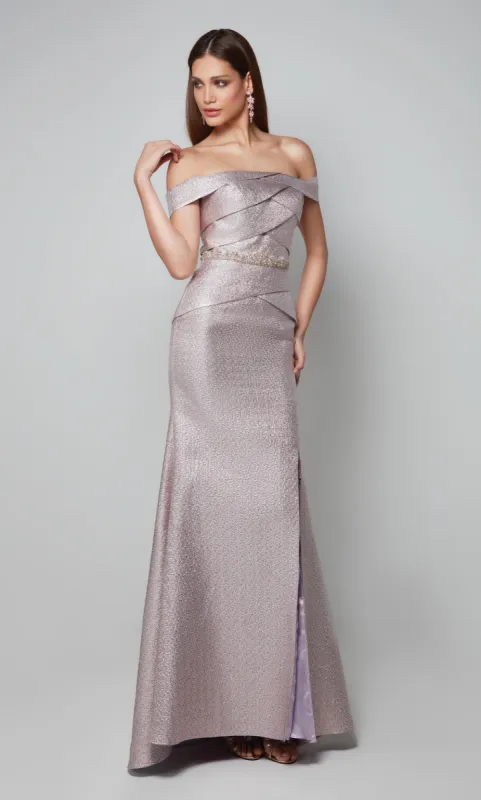 ALYCE Paris 27562 Special Occasion Off The Shoulder Train Fit N Flare Dress sold by Alyce Paris