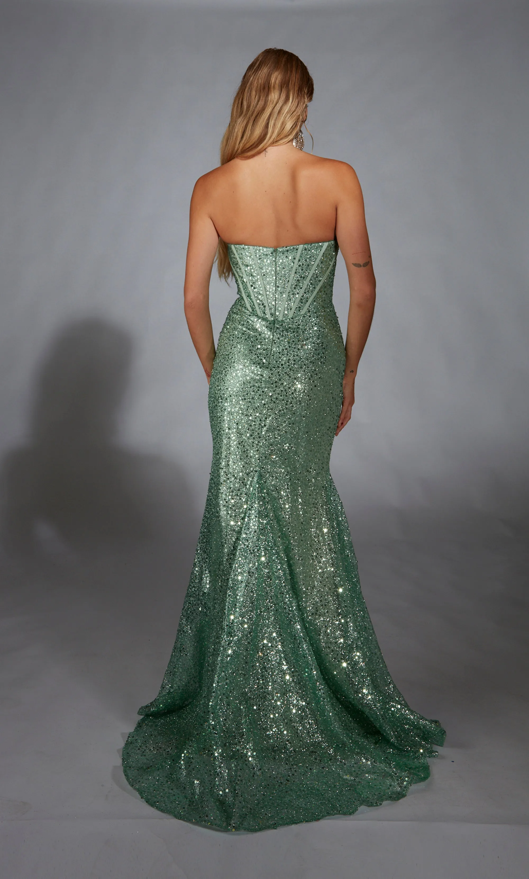 ALYCE Paris 1863 The Secret Dress - Long Plunging Waterfall Fit N Flare Dress sold by Alyce Paris product image thumbnail 2