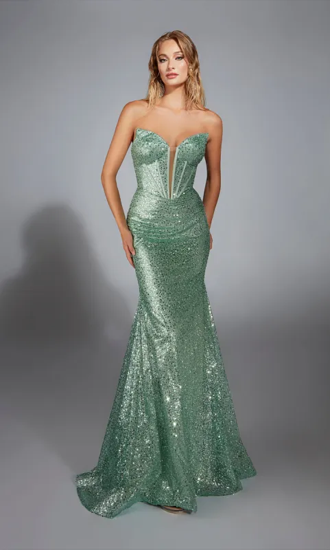 ALYCE Paris 1863 The Secret Dress - Long Plunging Waterfall Fit N Flare Dress sold by Alyce Paris