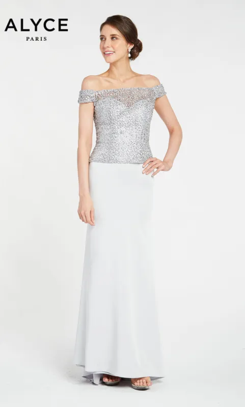 ALYCE Paris 27252 Special Occasion Off The Shoulder Chic Straight Dress sold by Alyce Paris
