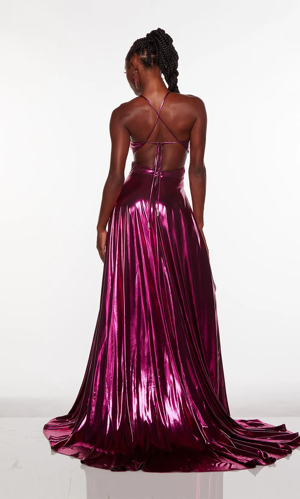 ALYCE Paris 61429 Alyce Long V-neck Sexy A Line Dress sold by Alyce Paris product image thumbnail 5