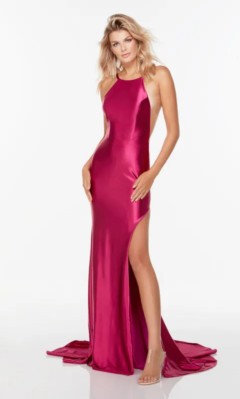 ALYCE Paris 61161 Alyce Long Halter Sexy Straight Dress sold by Alyce Paris