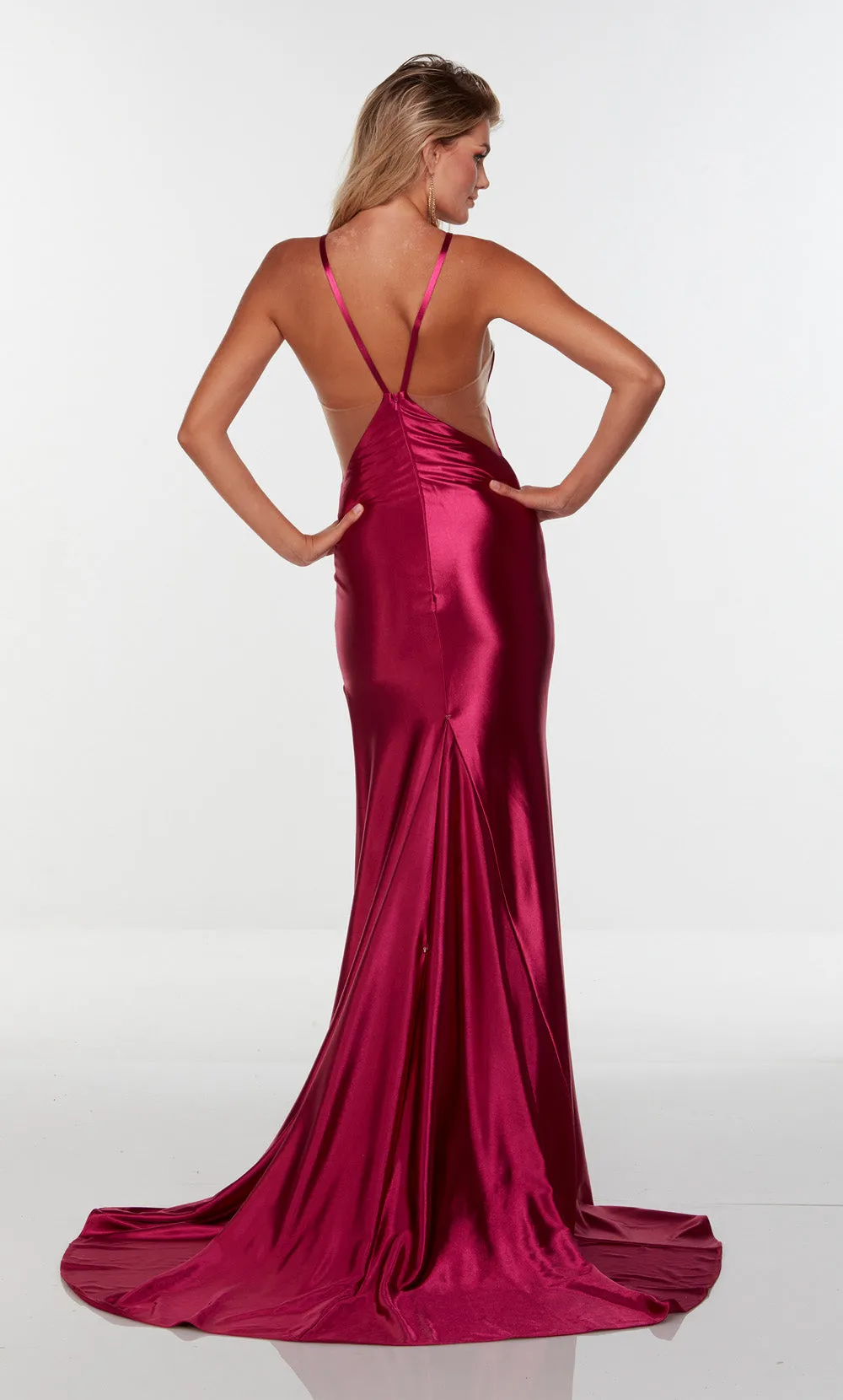 ALYCE Paris 61161 Alyce Long Halter Sexy Straight Dress sold by Alyce Paris product image thumbnail 2