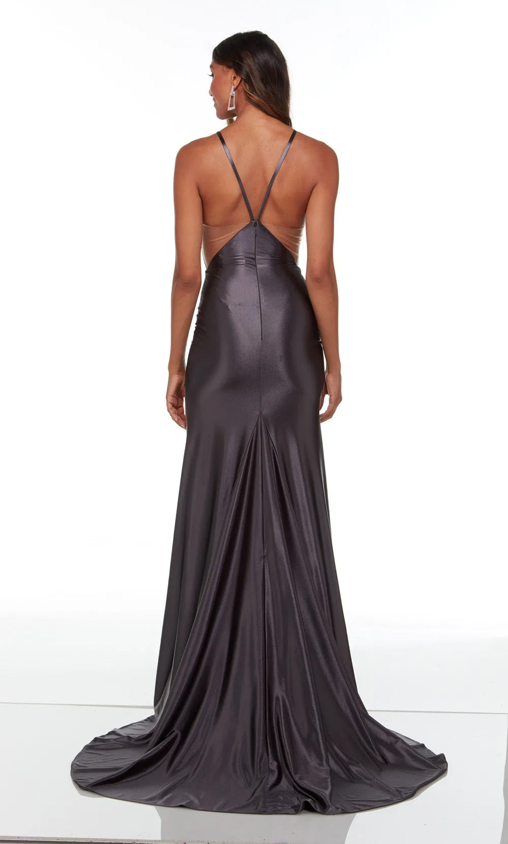 ALYCE Paris 61161 Alyce Long Halter Sexy Straight Dress sold by Alyce Paris product image thumbnail 5