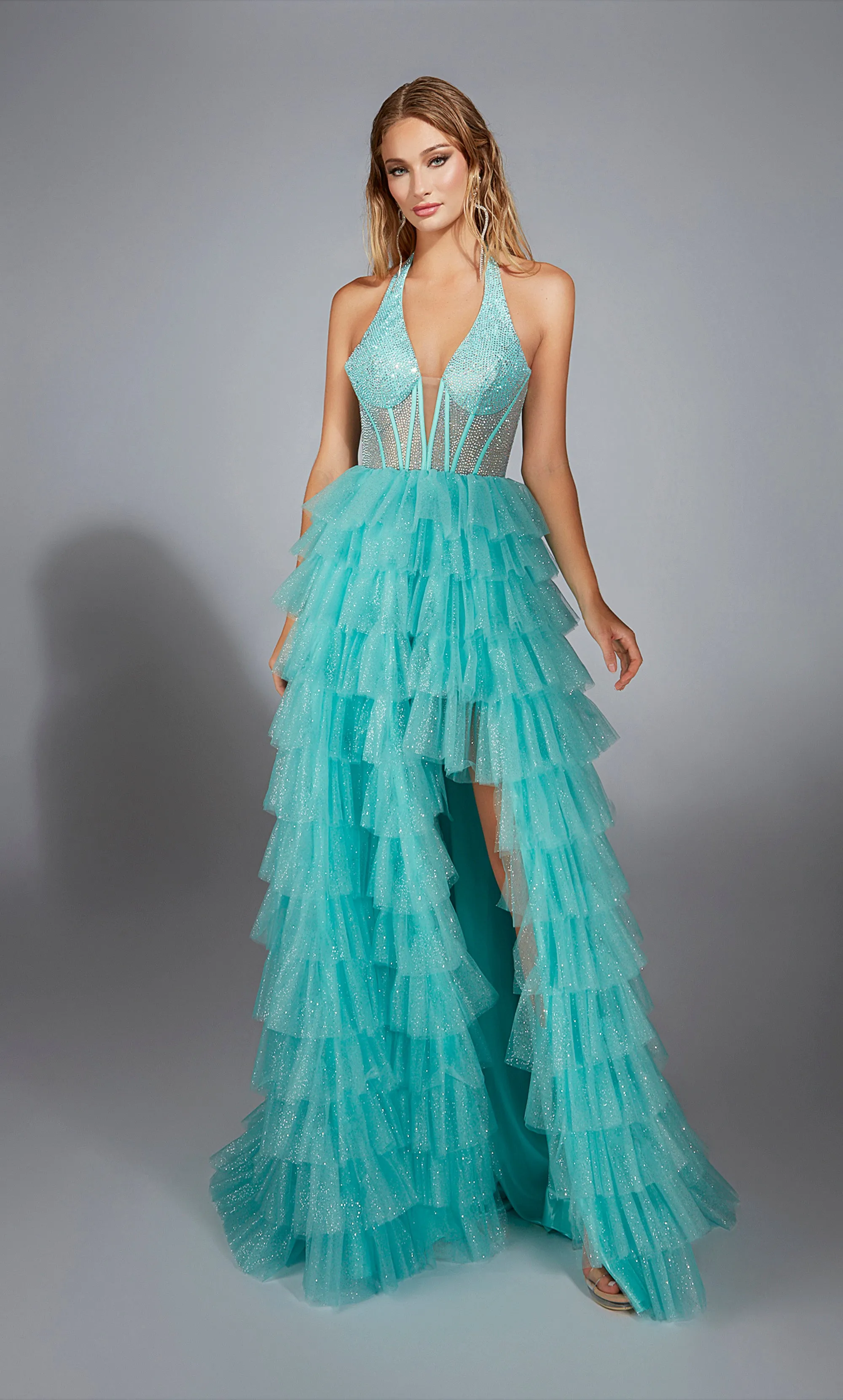 ALYCE Paris 1862 The Secret Dress - Long Plunging Waterfall A Line Dress sold by Alyce Paris