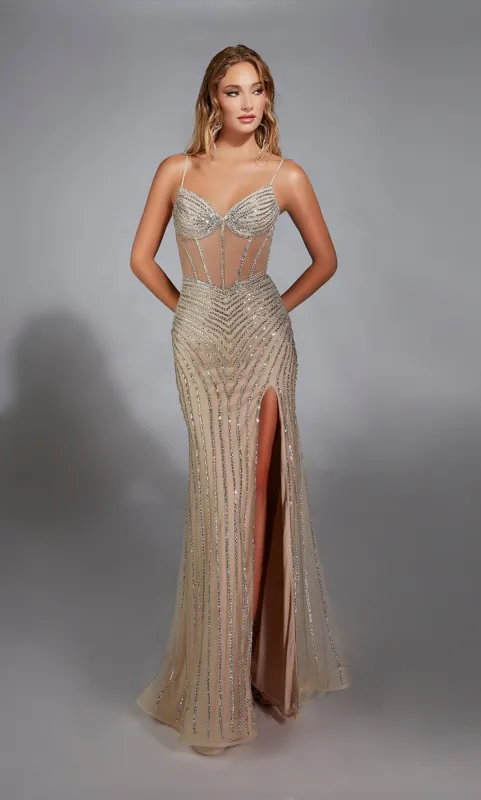 ALYCE Paris 1833 The Secret Dress - Long Sweetheart Embellished Fit N Flare Dress made by Alyce Paris