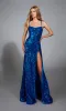 ALYCE Paris 1871 The Secret Dress - Long Scoop Shimmery/sparkly Fit N Flare Dress sold by Alyce Paris
