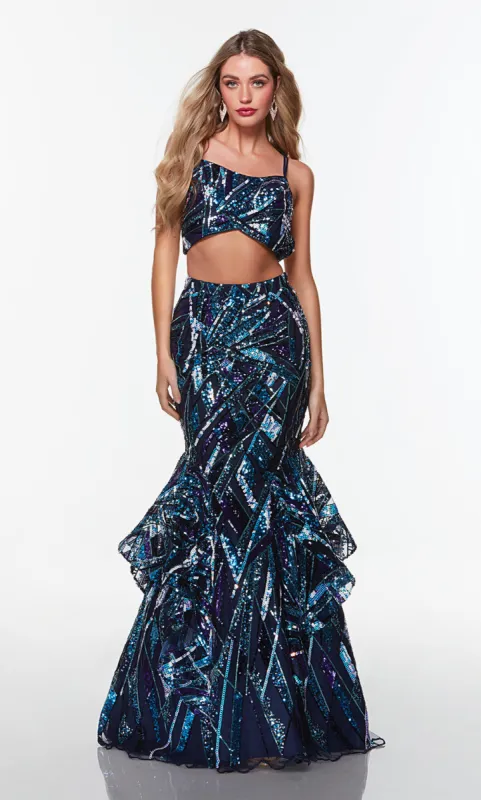 ALYCE Paris 61276 Alyce Long Straight Across Two-piece Mermaid Dress sold by Alyce Paris