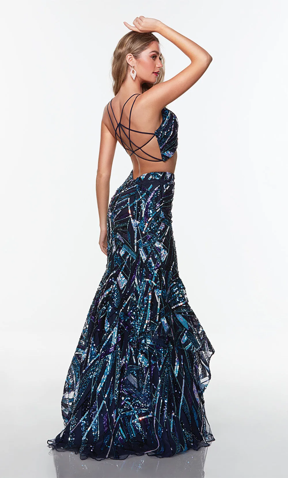 ALYCE Paris 61276 Alyce Long Straight Across Two-piece Mermaid Dress sold by Alyce Paris product image thumbnail 2