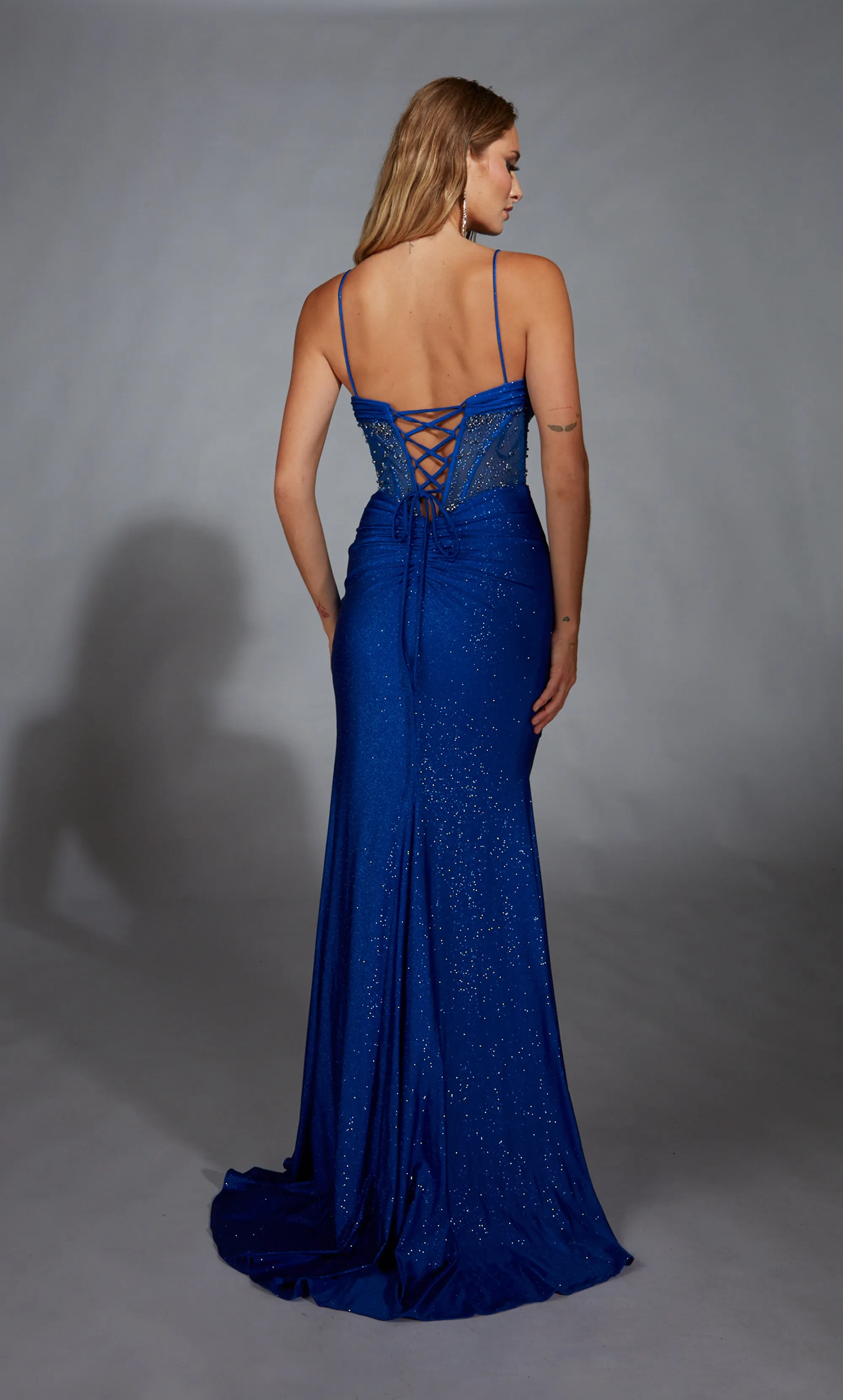 ALYCE Paris 1885 The Secret Dress - Long Sweetheart Ruched/draped Straight Dress sold by Alyce Paris product image thumbnail 3