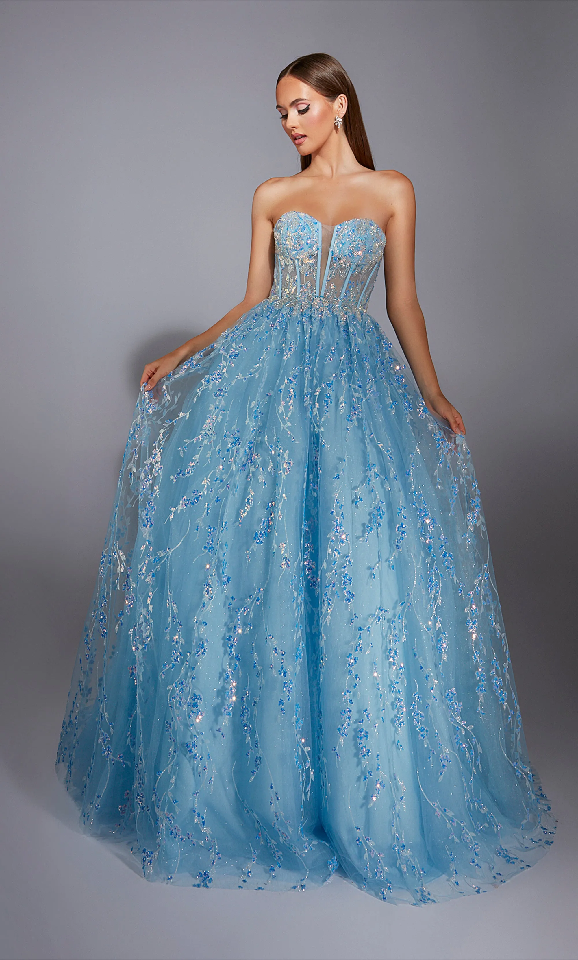 ALYCE Paris 1859 The Secret Dress - Long Off The Shoulder Embellished Ballgown Dress sold by Alyce Paris product image thumbnail 3