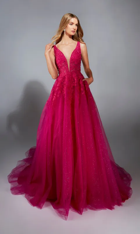 ALYCE Paris 1842 The Secret Dress - Long Plunging Embellished Ballgown Dress sold by Alyce Paris