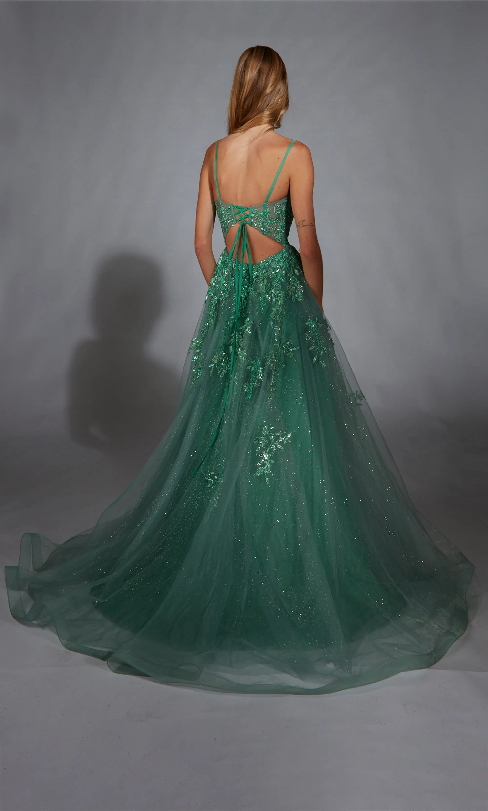 ALYCE Paris 1837 The Secret Dress - Long V-neck Train Ballgown Dress sold by Alyce Paris product image thumbnail 2