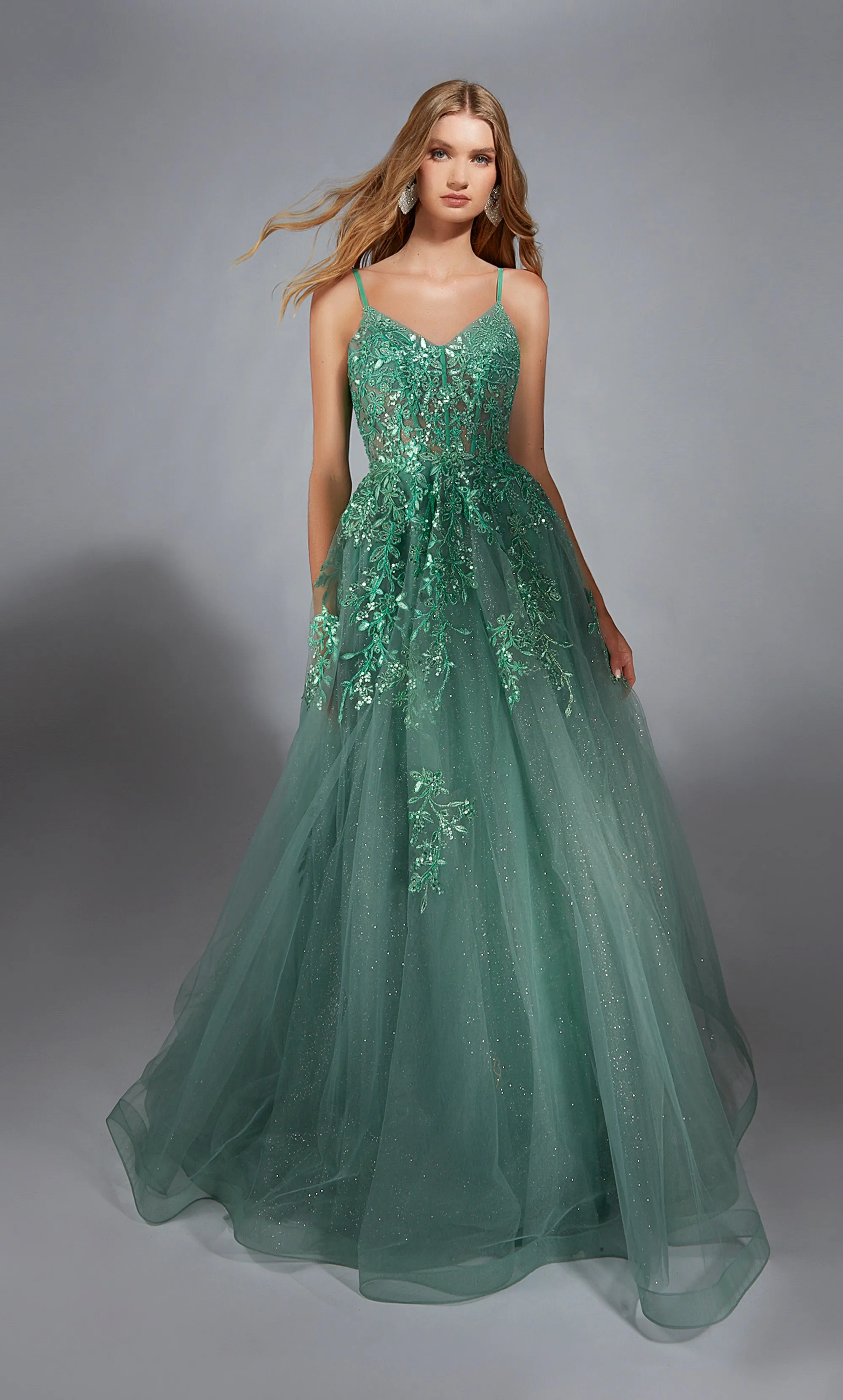 ALYCE Paris 1837 The Secret Dress - Long V-neck Train Ballgown Dress sold by Alyce Paris product image thumbnail 3