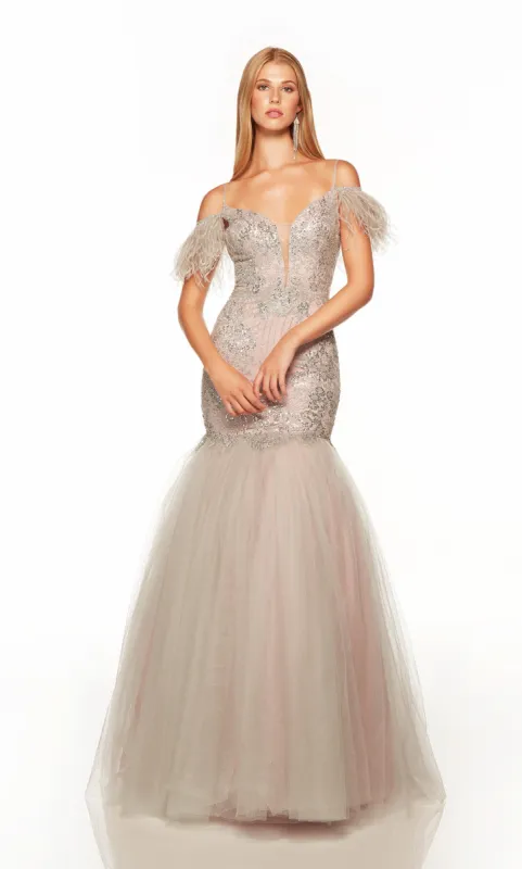 ALYCE Paris 61409 Alyce Long Plunging Embellished Mermaid Dress sold by Alyce Paris