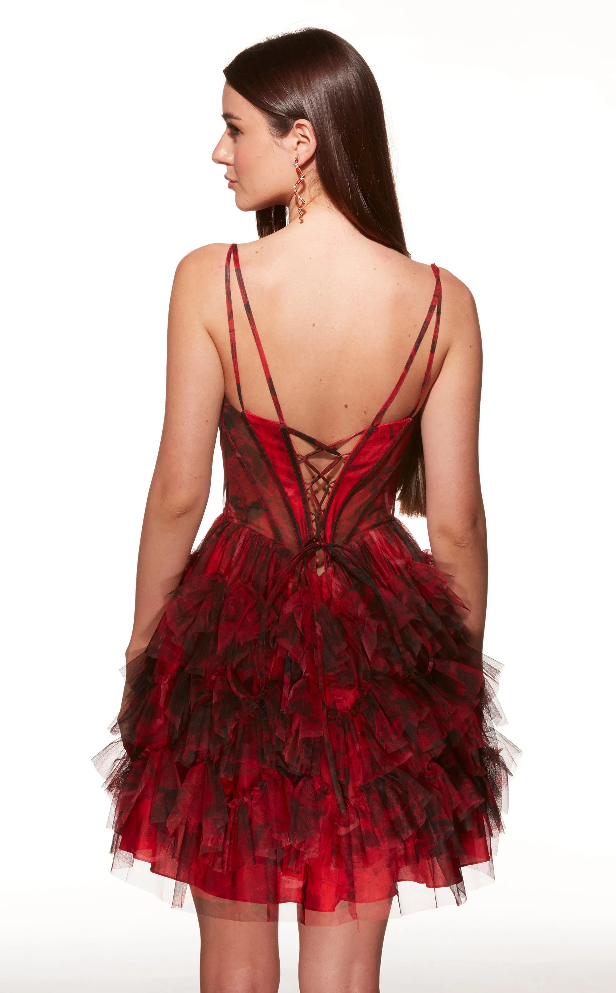 ALYCE Paris 30078 Homecoming Short Plunging Neckline Corset A Line Dress sold by Alyce Paris product image thumbnail 4