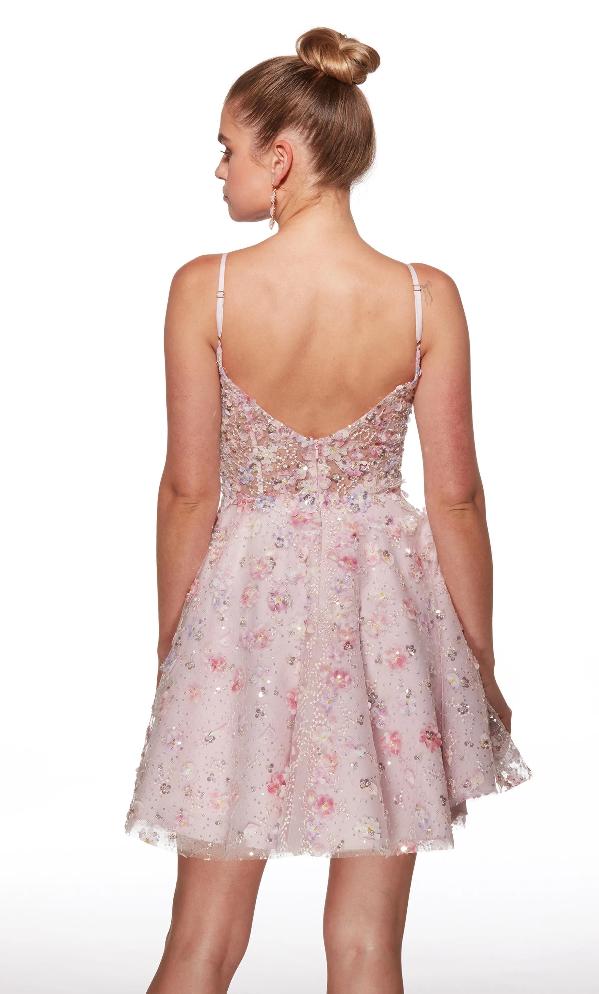 ALYCE Paris 30017 Homecoming Short Plunging Neckline Embellished A Line Dress sold by Alyce Paris product image thumbnail 2