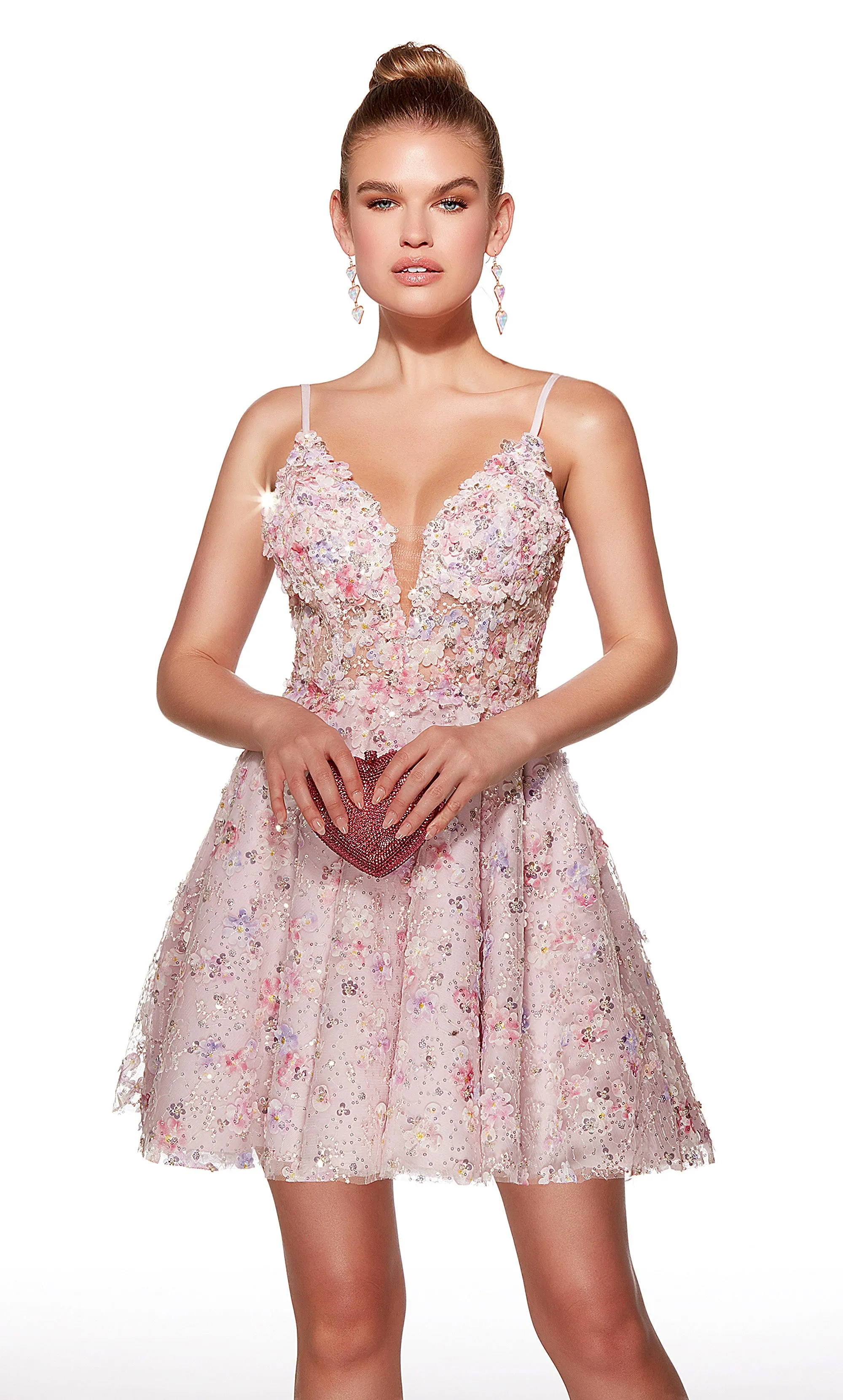 ALYCE Paris 30017 Homecoming Short Plunging Neckline Embellished A Line Dress sold by Alyce Paris product image thumbnail 3
