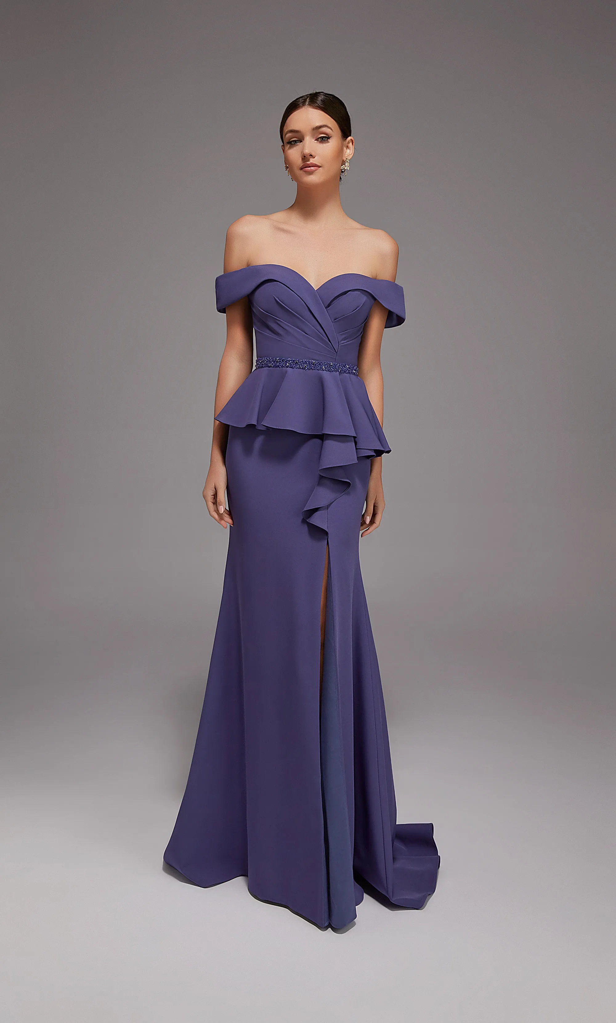 ALYCE Paris 27829 Special Occasion Off The Shoulder Neckline Peplum Mermaid Dress sold by Alyce Paris product image thumbnail 5