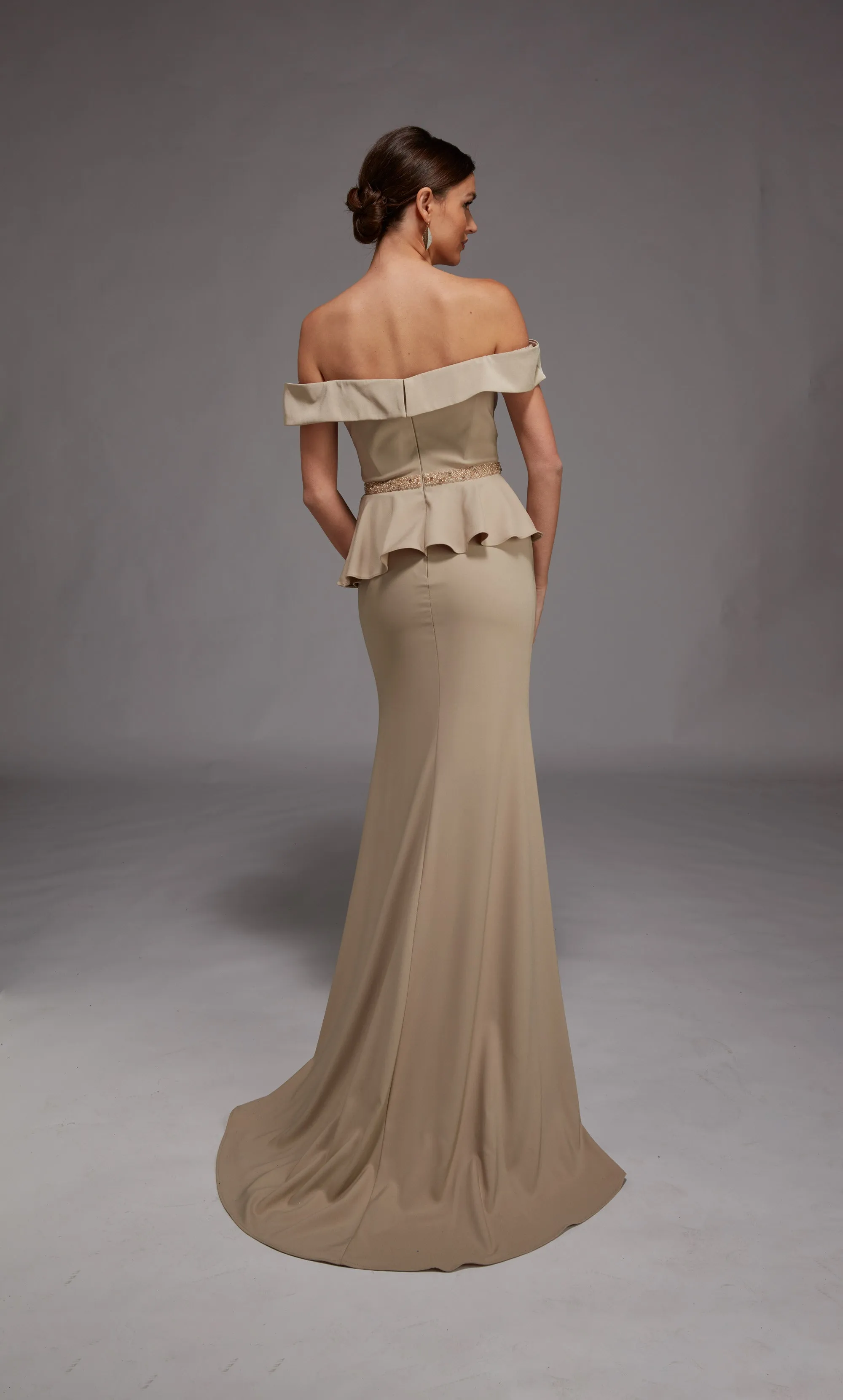 ALYCE Paris 27829 Special Occasion Off The Shoulder Neckline Peplum Mermaid Dress sold by Alyce Paris product image thumbnail 2