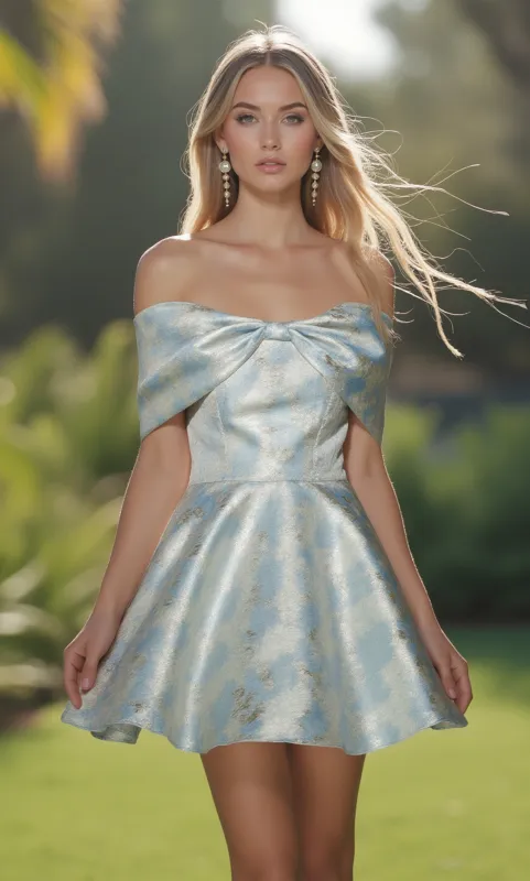 ALYCE Paris 30046 Homecoming Short Off The Shoulder Neckline Elegant A Line Dress sold by Alyce Paris