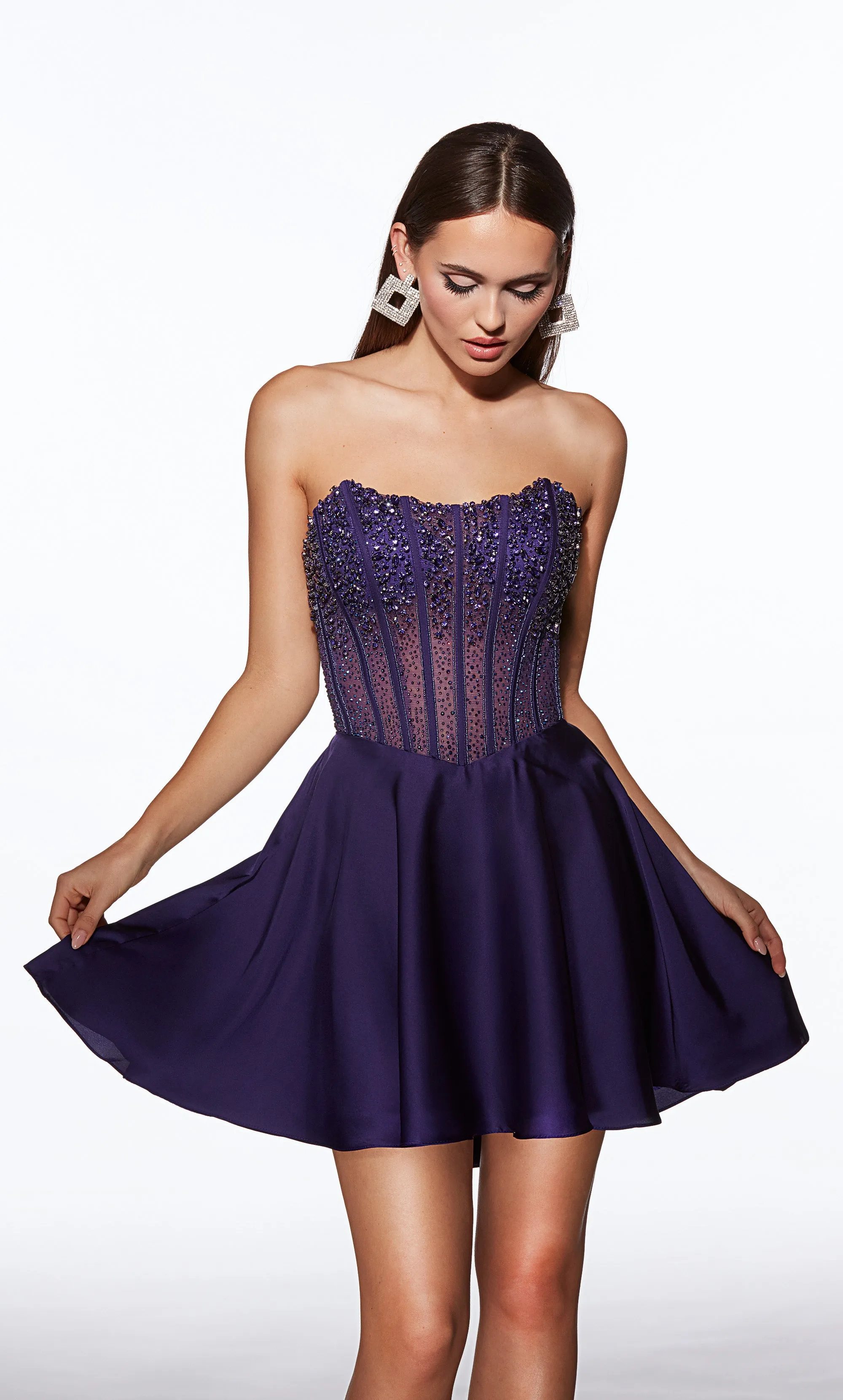 ALYCE Paris 40101 Homecoming Short Strapless Neckline Embellished A Line Dress sold by Alyce Paris product image thumbnail 5