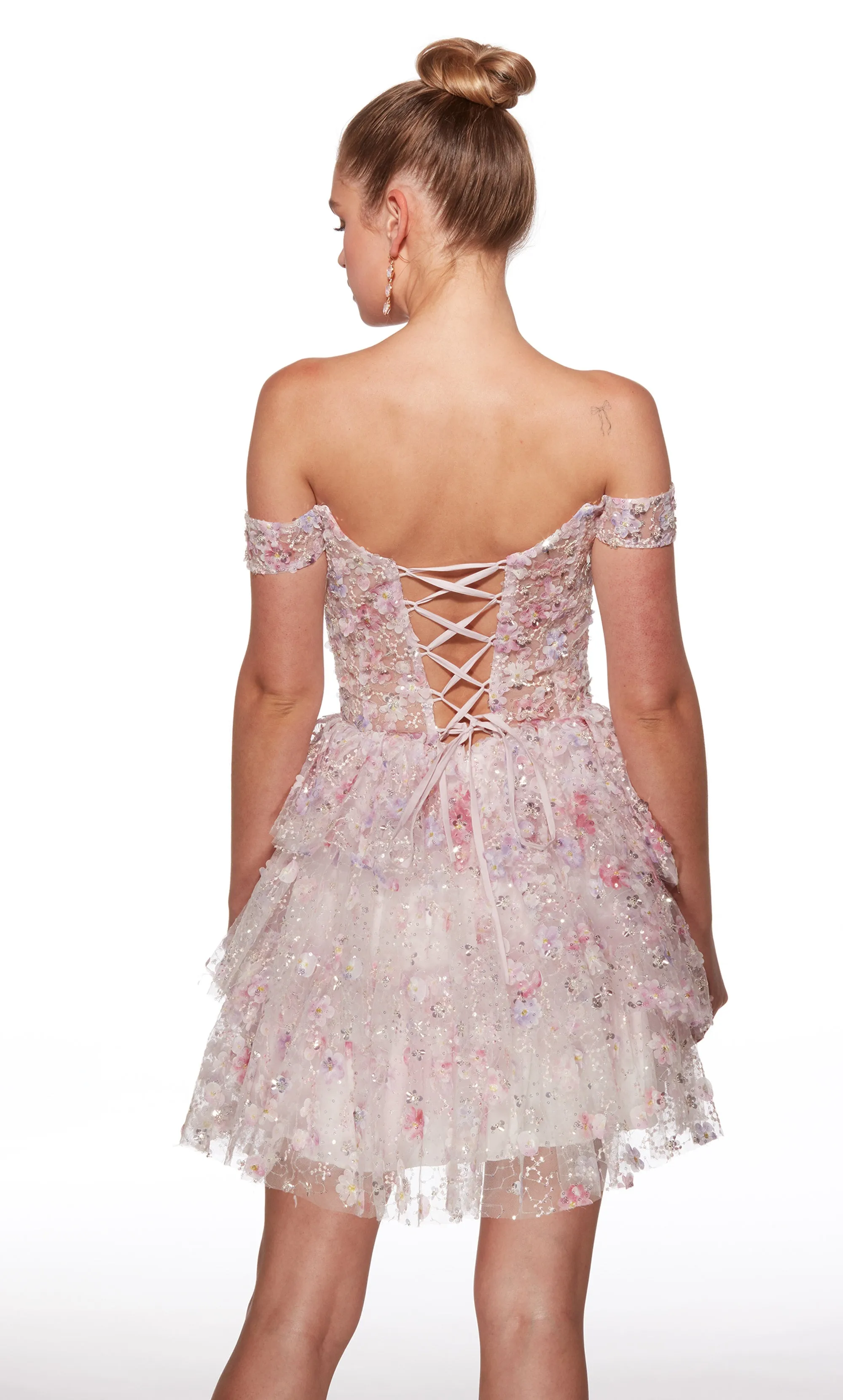 ALYCE Paris 30004 Homecoming Short Off The Shoulder Neckline Embellished A Line Dress sold by Alyce Paris product image thumbnail 2