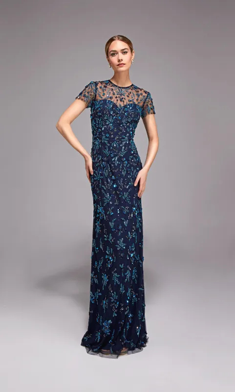 ALYCE Paris 27789 Special Occasion Illusion Neckline Embellished Straight Dress sold by Alyce Paris