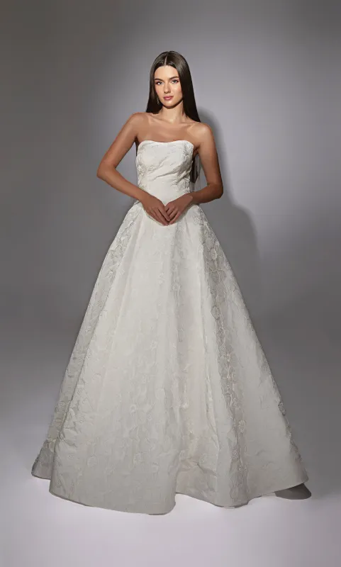 ALYCE Paris 7155 Bridal Strapless Neckline Modest A Line Dress sold by Alyce Paris