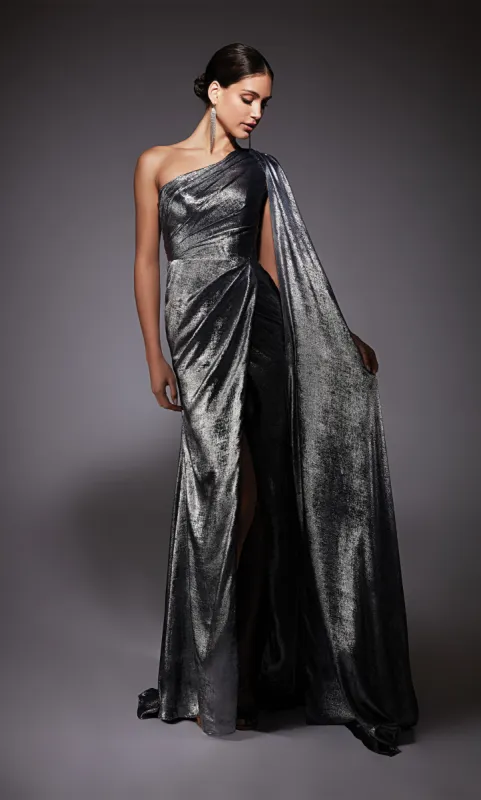 ALYCE Paris 27753 Special Occasion One Shoulder Shimmery/sparkly Fit N Flare Dress sold by Alyce Paris