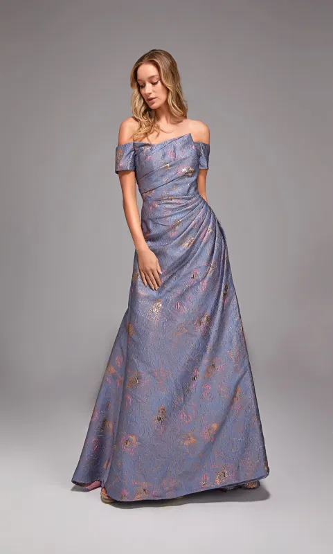ALYCE Paris 27828 Special Occasion Off The Shoulder Neckline Ruched/draped A Line Dress sold by Alyce Paris