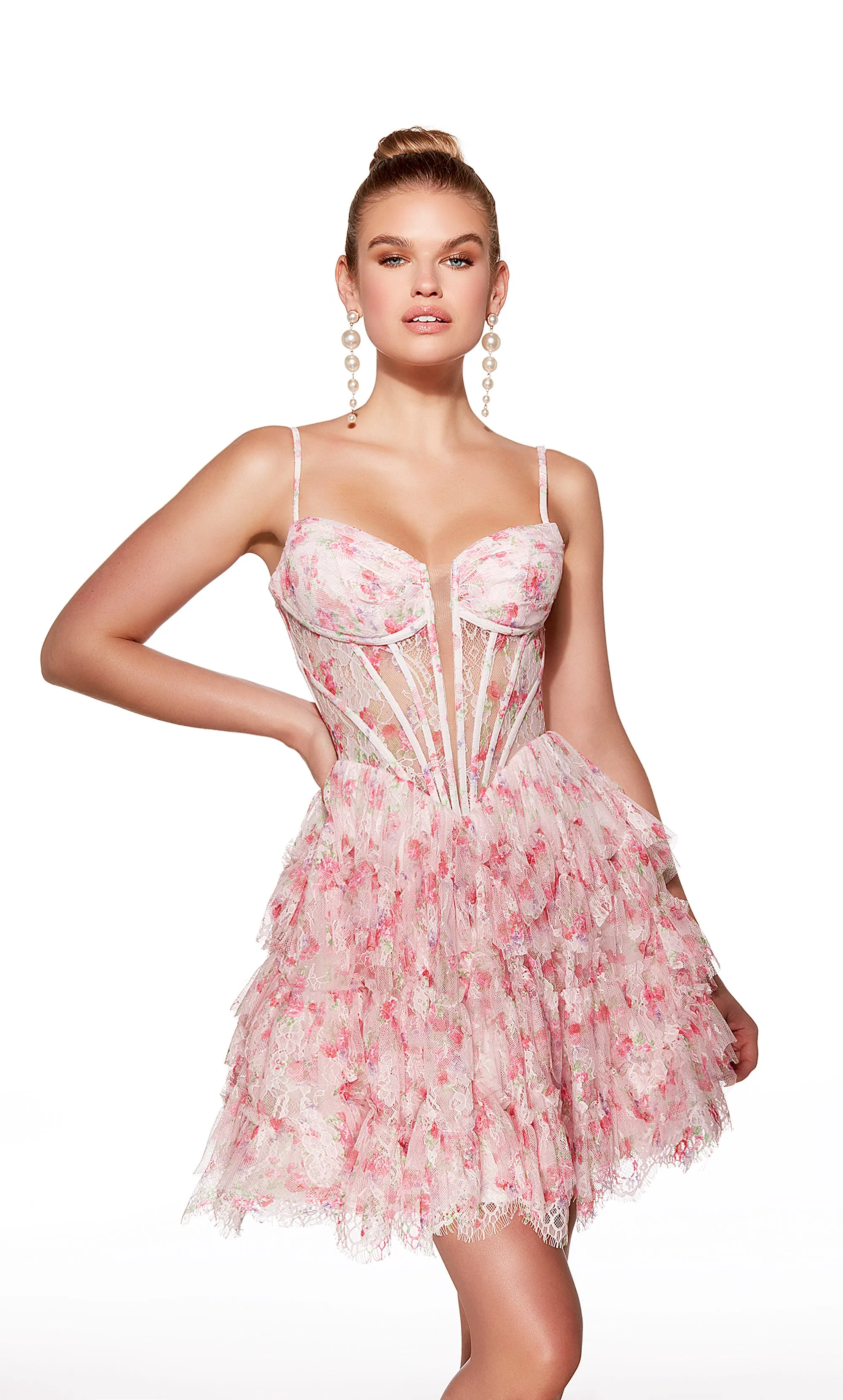 ALYCE Paris 30009 Homecoming Short Plunging Neckline Corset A Line Dress sold by Alyce Paris product image thumbnail 4