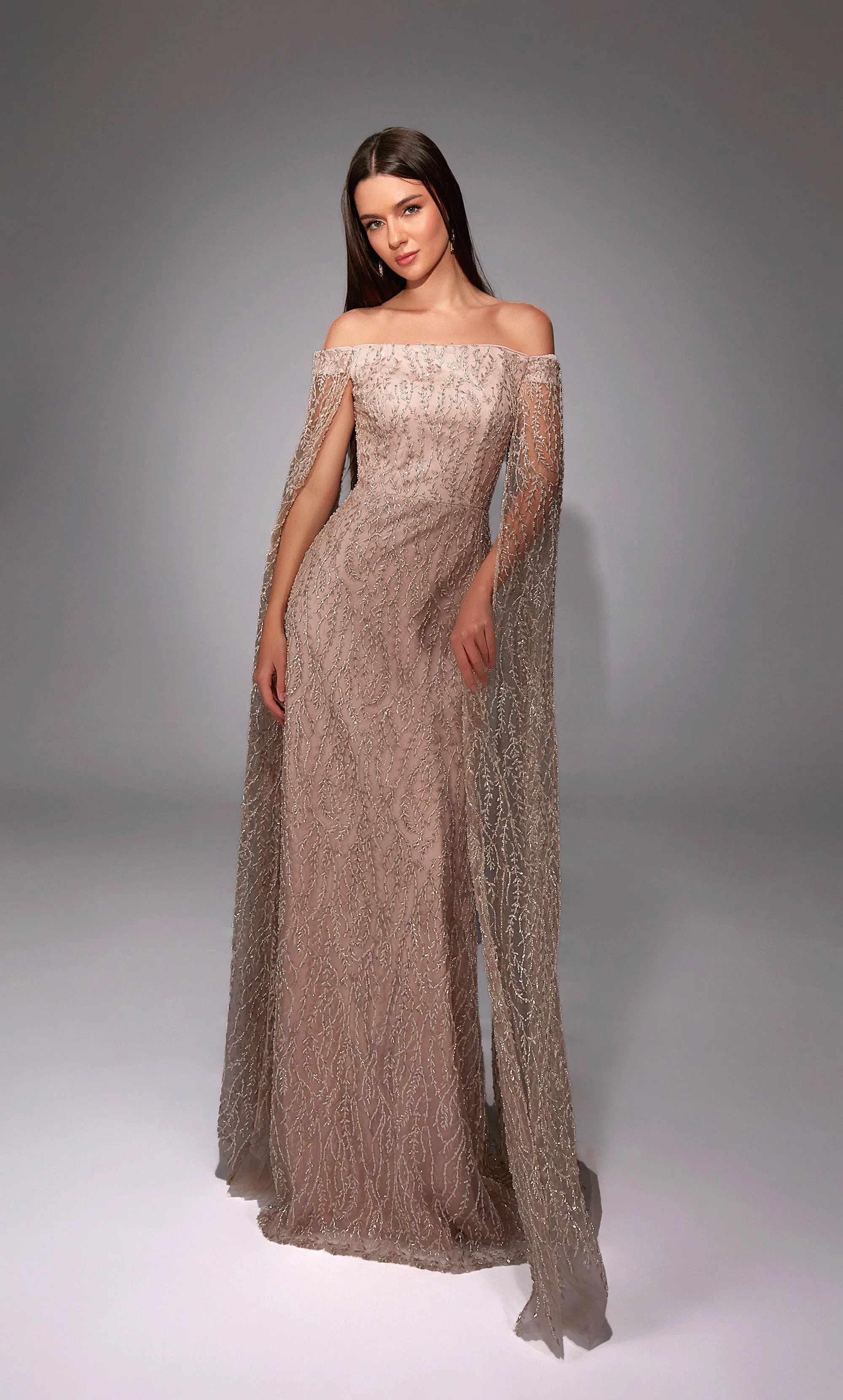 ALYCE Paris 27821 Special Occasion Off The Shoulder Neckline Embellished Straight Dress sold by Alyce Paris product image thumbnail 3