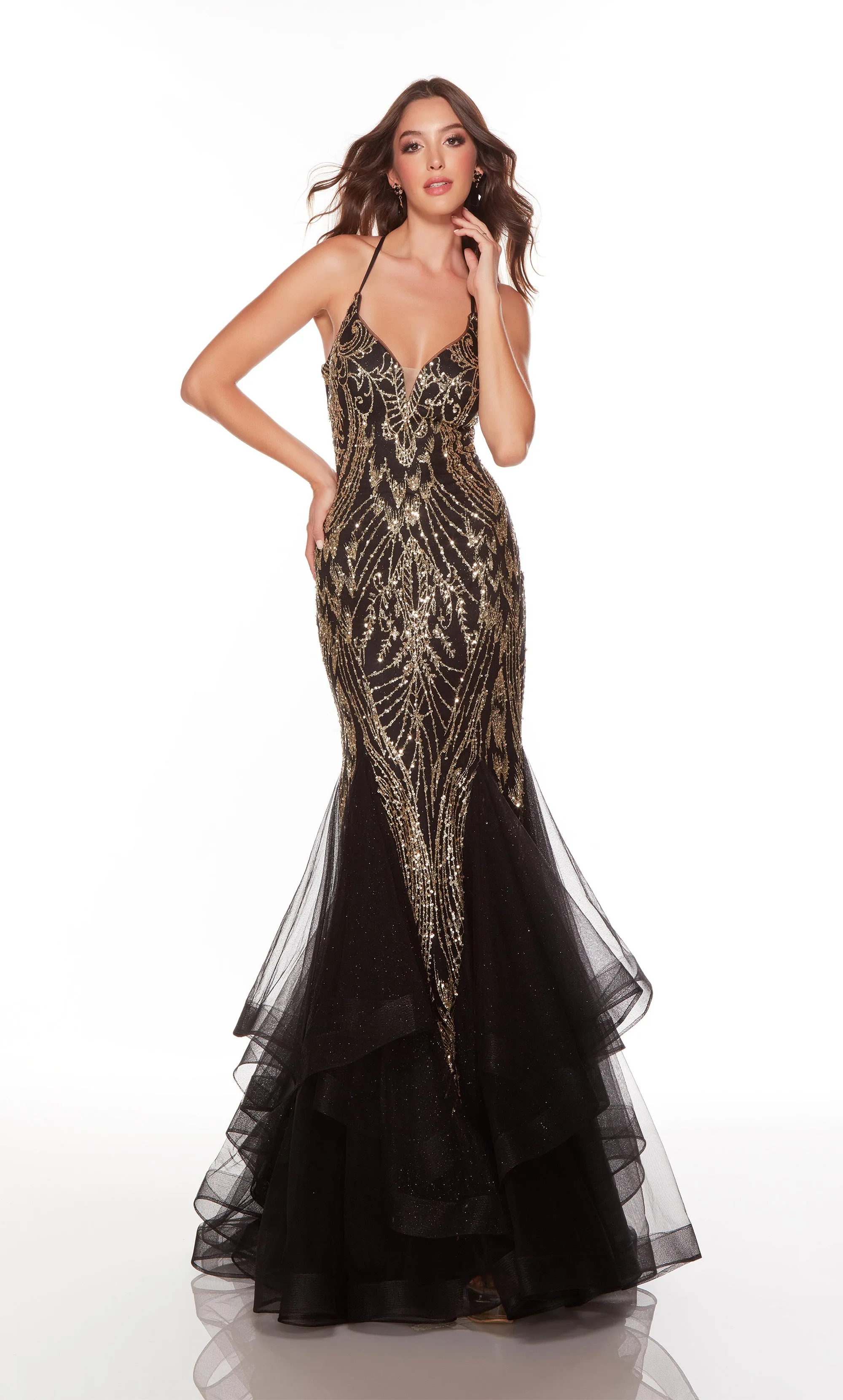 Formal Dress: 61415. Long, Plunging Neckline, Mermaid sold by Alyce Paris product image thumbnail 2