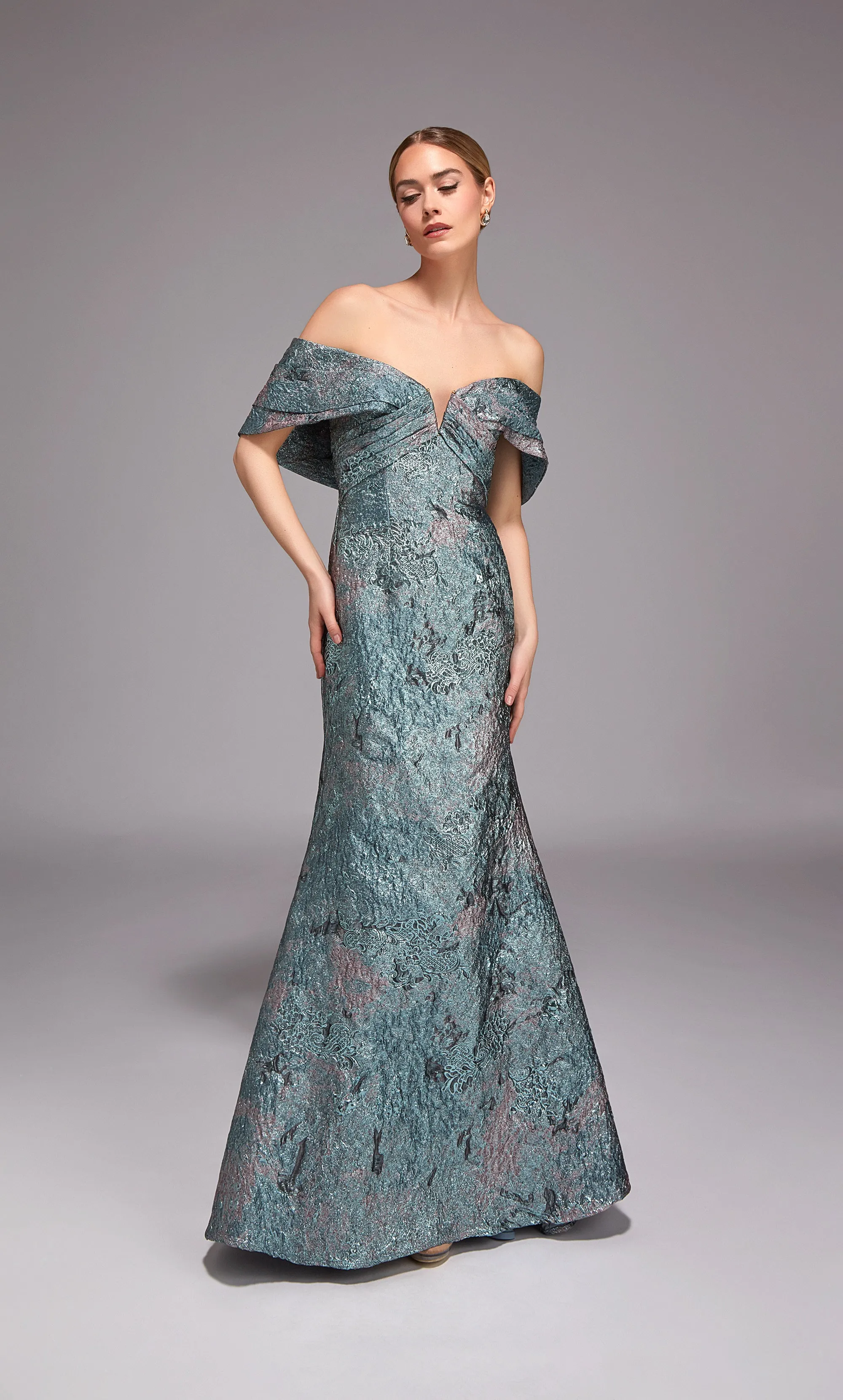 ALYCE Paris 27794 Special Occasion Off The Shoulder Neckline Modest Mermaid Dress sold by Alyce Paris