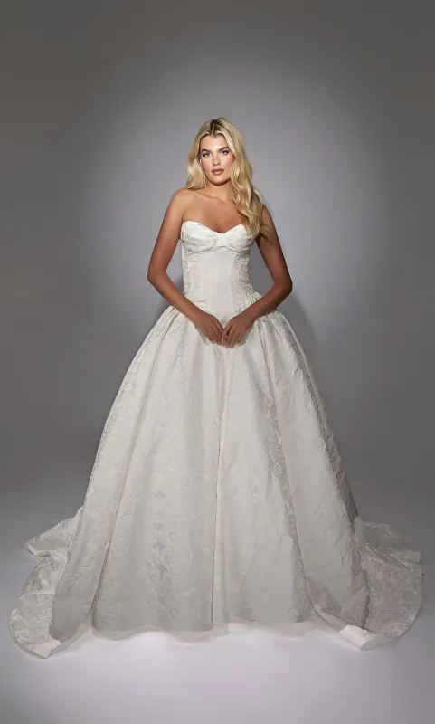 ALYCE Paris 7164 Bridal Strapless Neckline Corset Ballgown Dress made by Alyce Paris