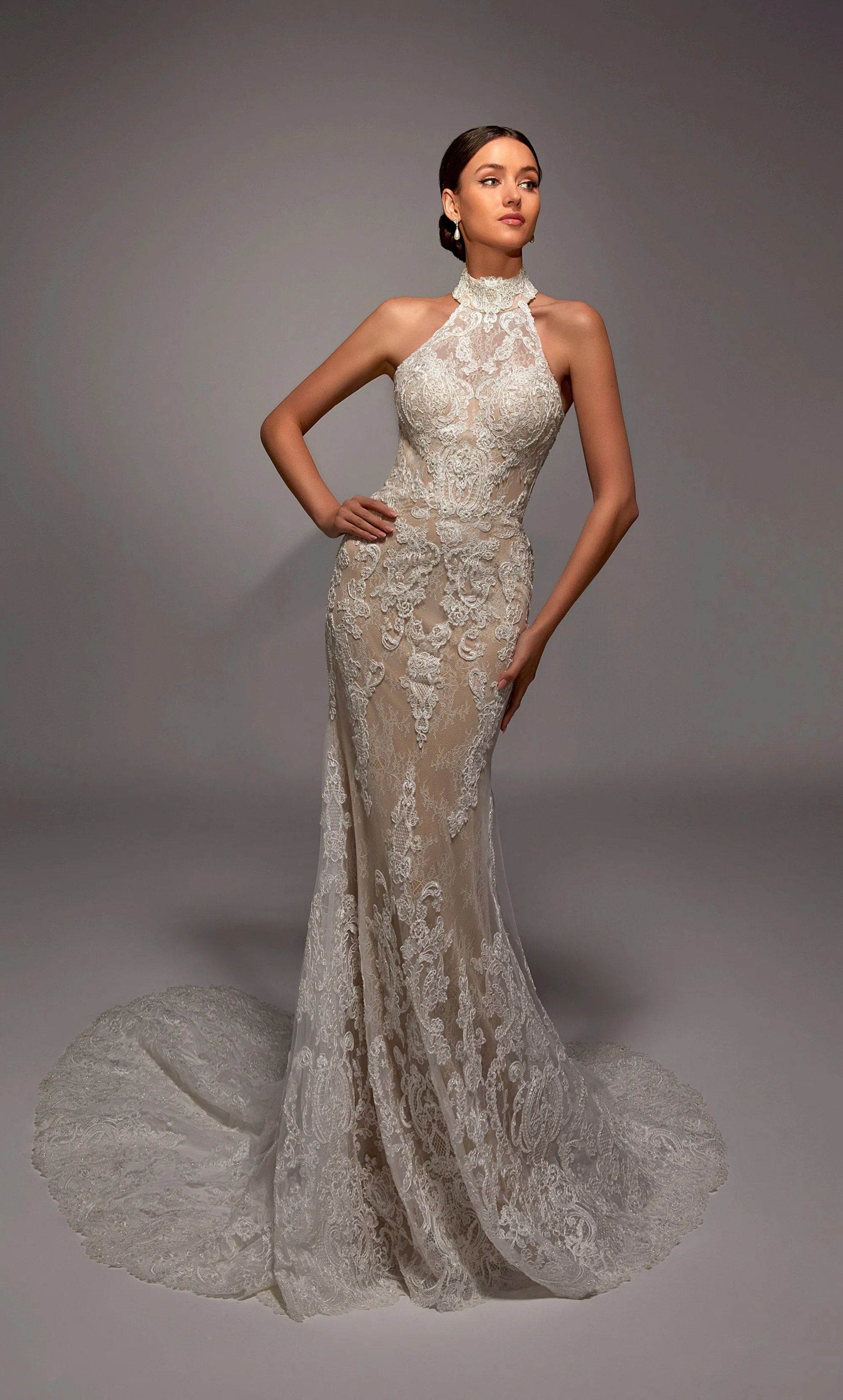 ALYCE Paris 7159 Bridal High Neckline Train Mermaid Dress sold by Alyce Paris