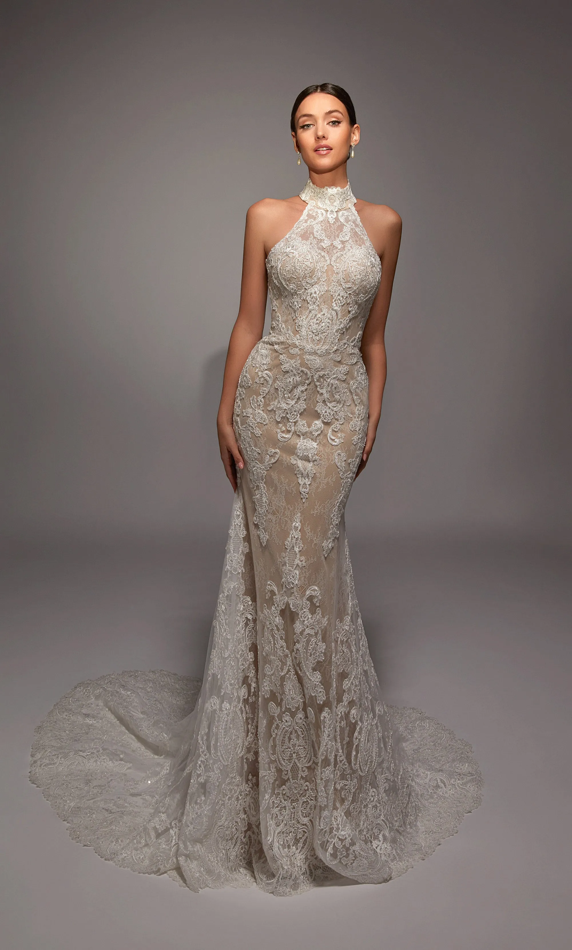 ALYCE Paris 7159 Bridal High Neckline Train Mermaid Dress sold by Alyce Paris product image thumbnail 3