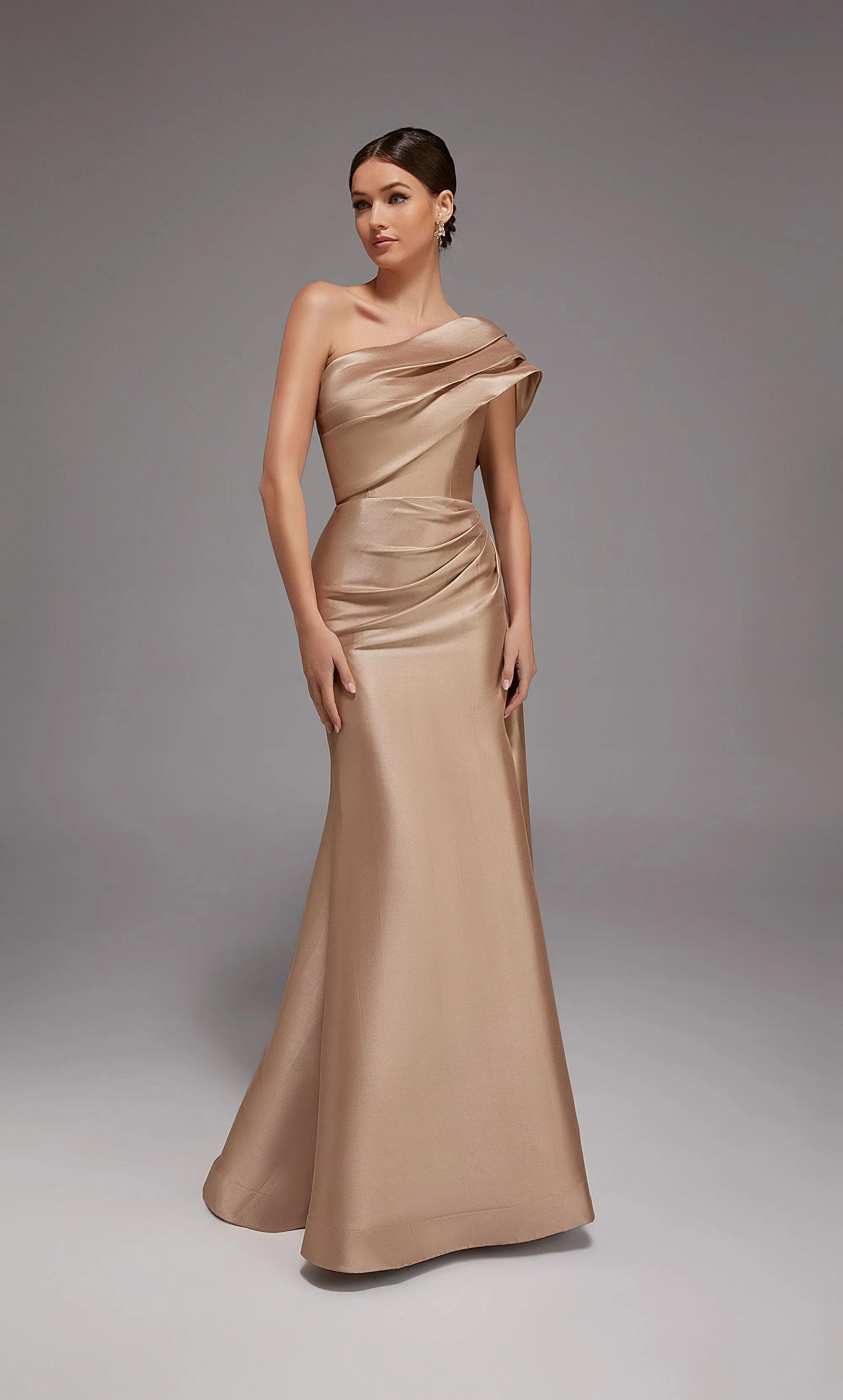 ALYCE Paris 27838 Special Occasion One Shoulder Neckline Ruched/draped Mermaid Dress sold by Alyce Paris product image thumbnail 4