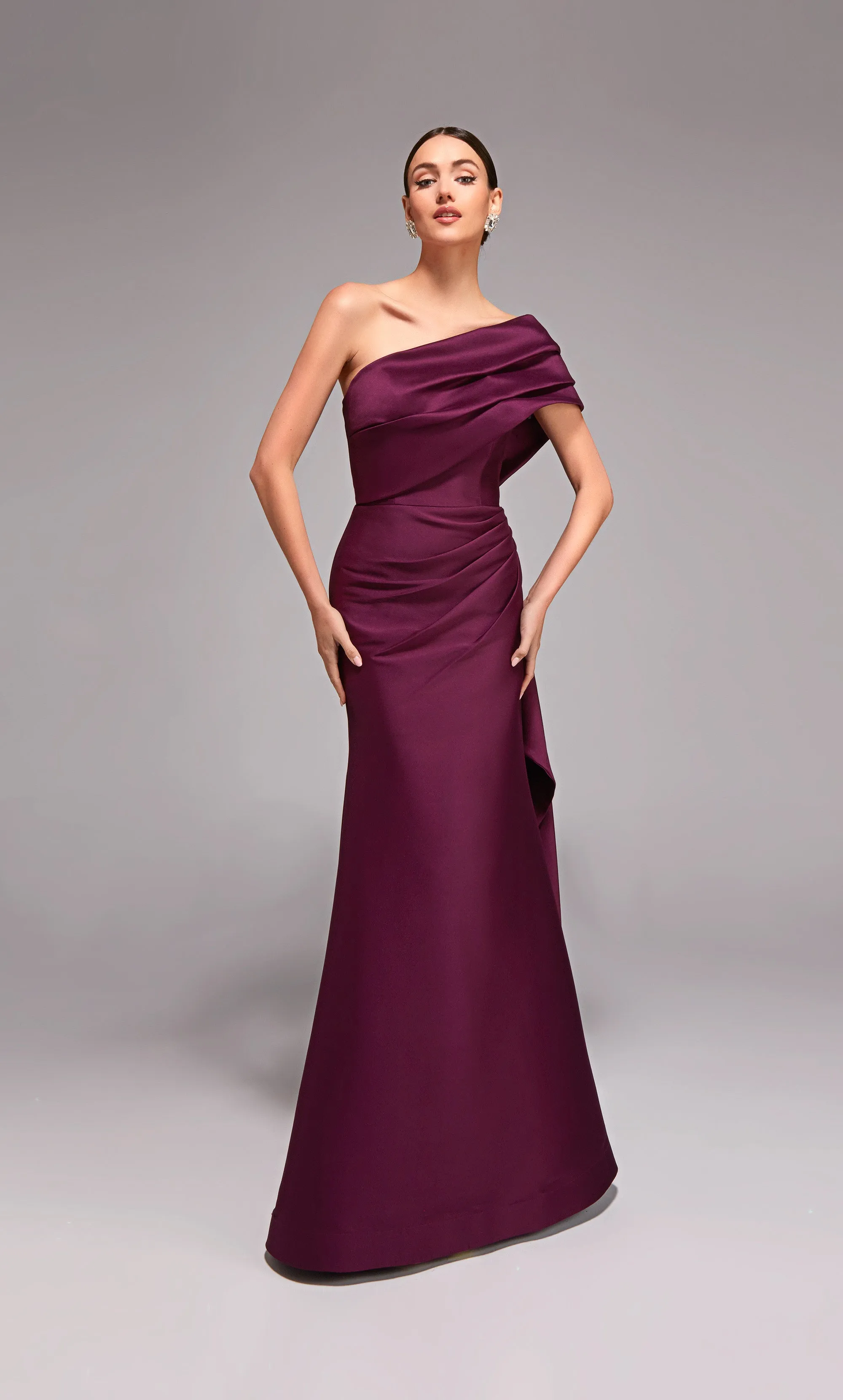 ALYCE Paris 27838 Special Occasion One Shoulder Neckline Ruched/draped Mermaid Dress sold by Alyce Paris product image thumbnail 3